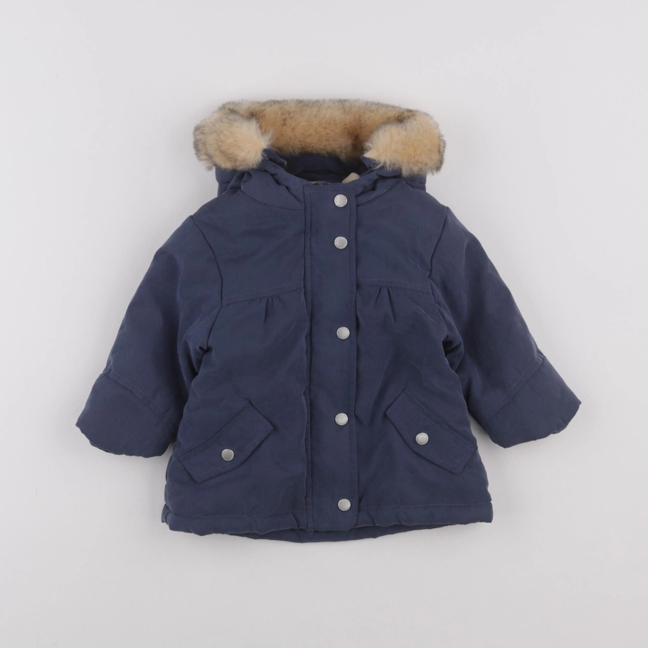 Vertbaudet - parka bleu - 9 mois