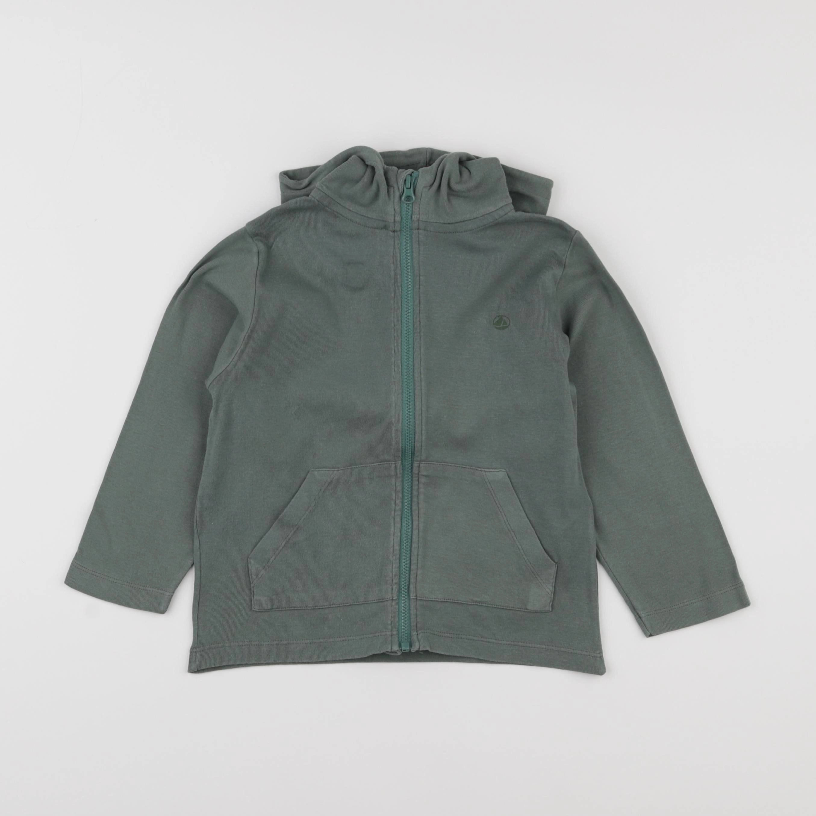 Petit Bateau - sweat vert - 4 ans