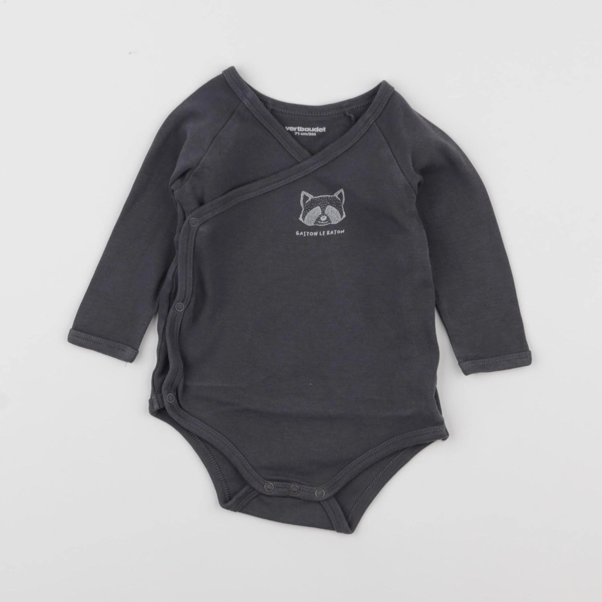 Vertbaudet - body gris - 9 mois