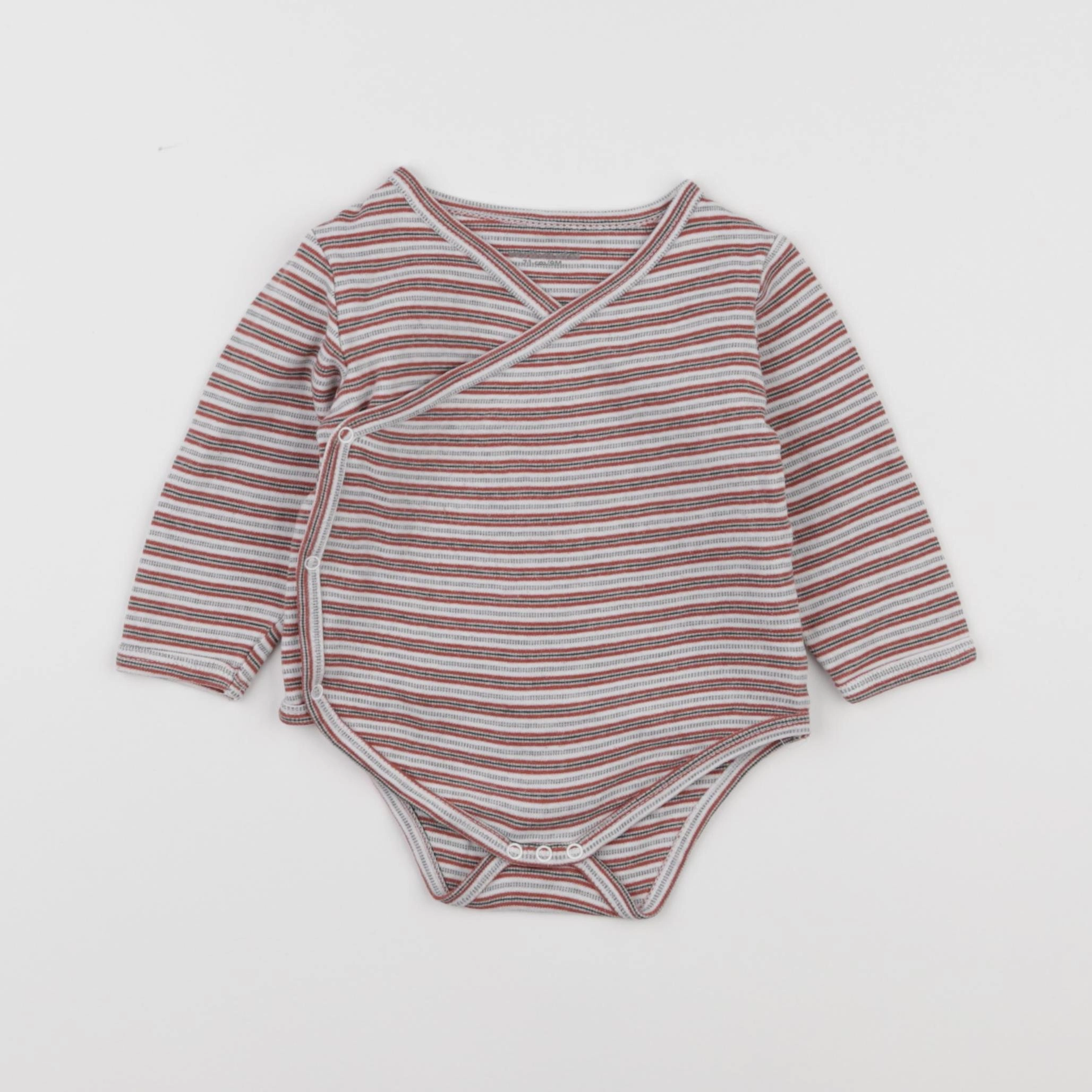 Vertbaudet - body blanc, rouge - 9 mois