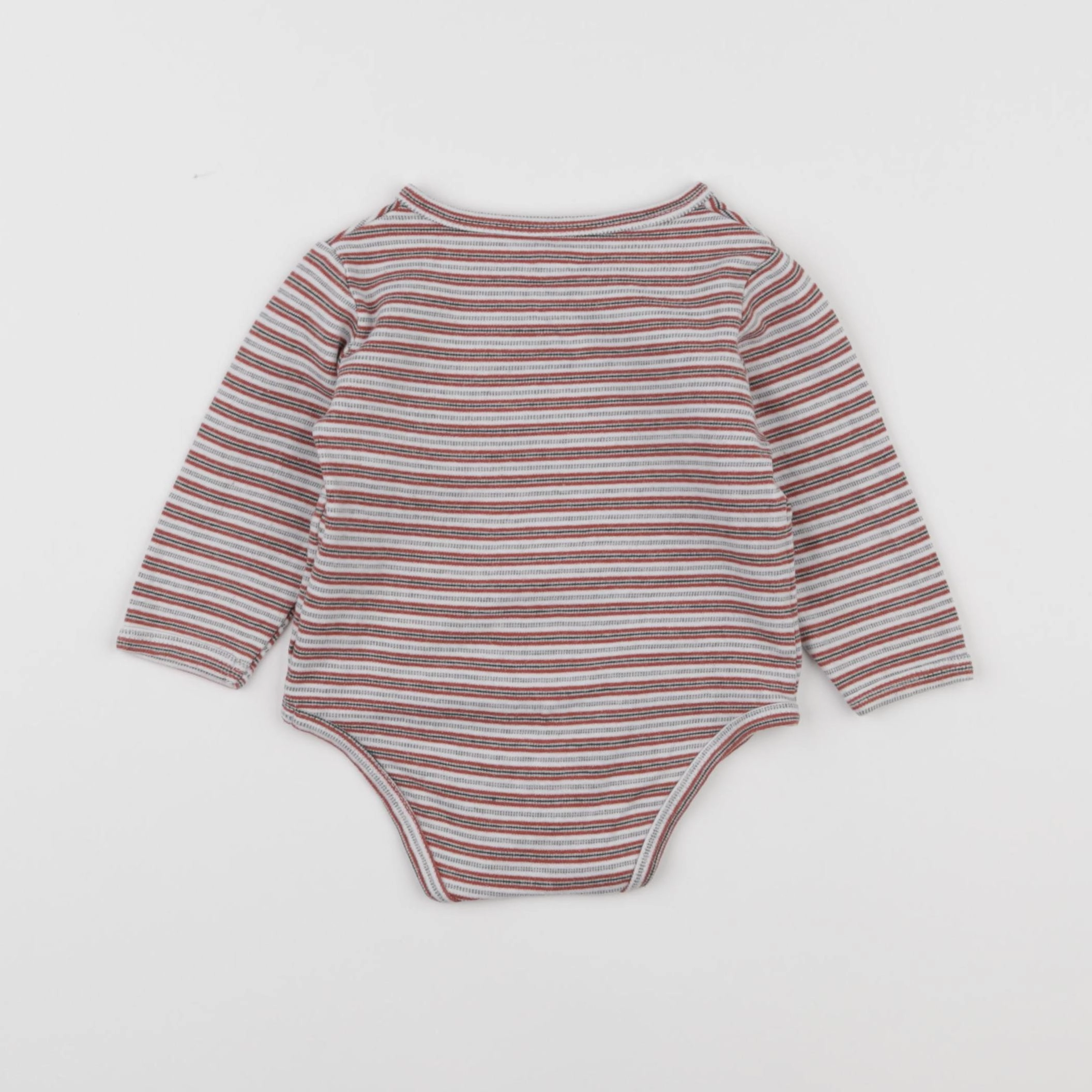 Vertbaudet - body blanc, rouge - 9 mois