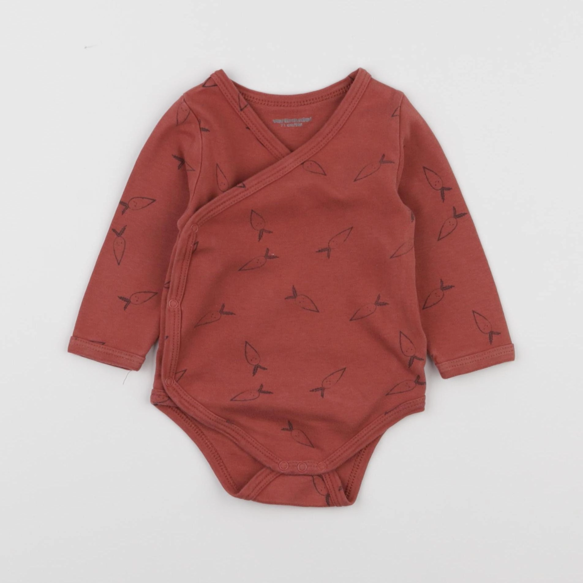 Vertbaudet - body rouge - 9 mois