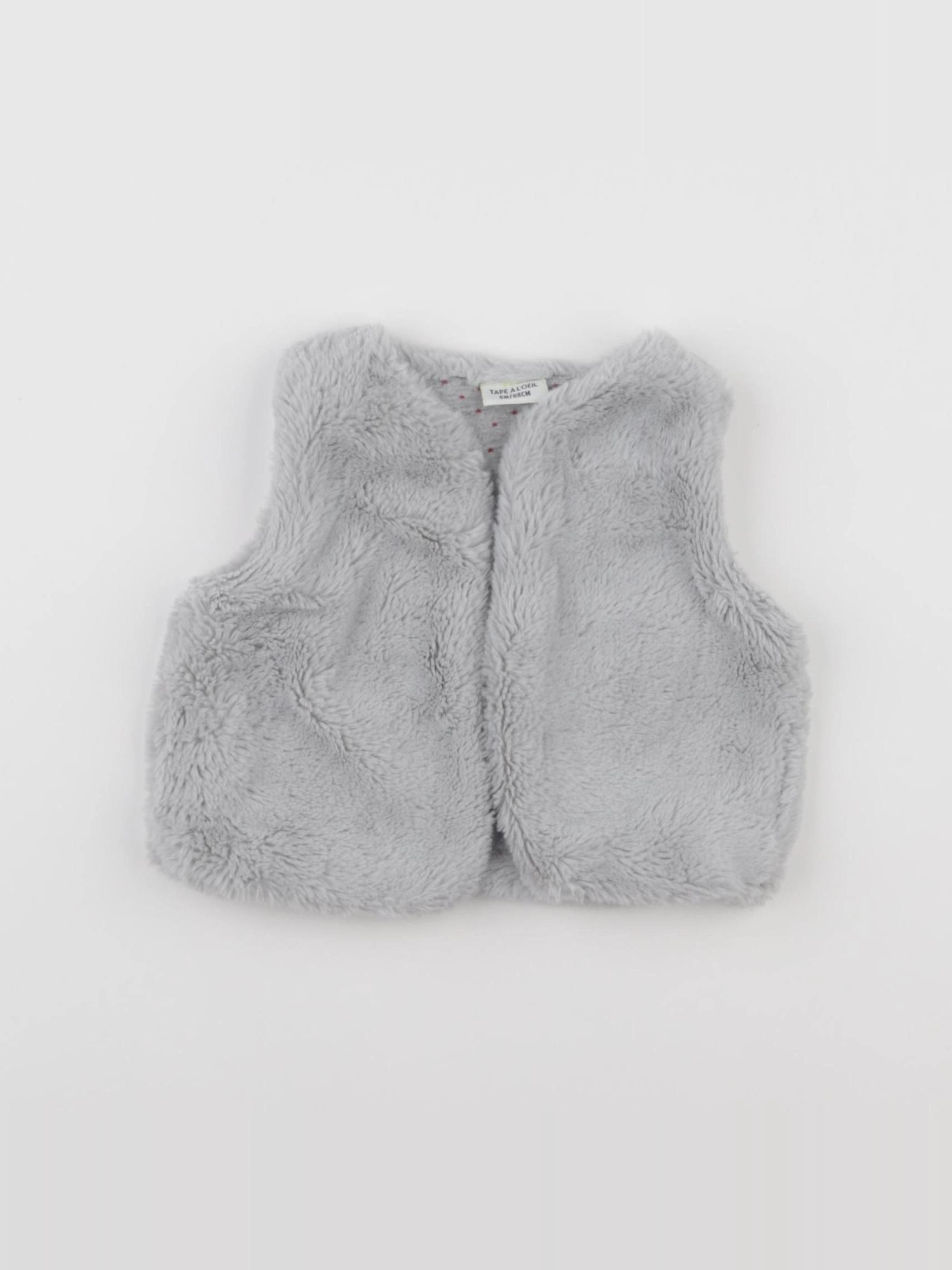 Tape à l'oeil - gilet gris - 6 mois