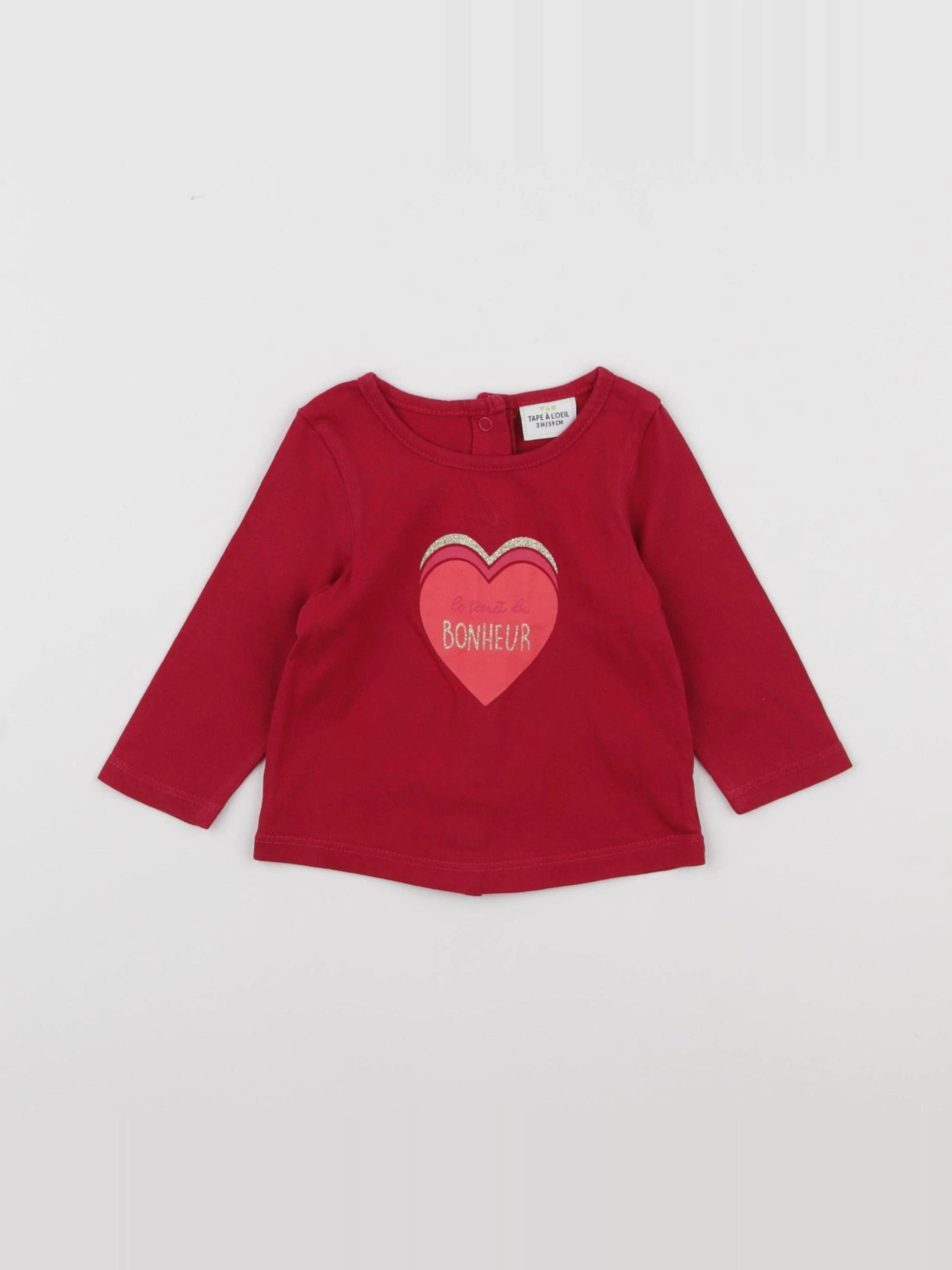 Tape à l'oeil - tee-shirt rose - 3 mois