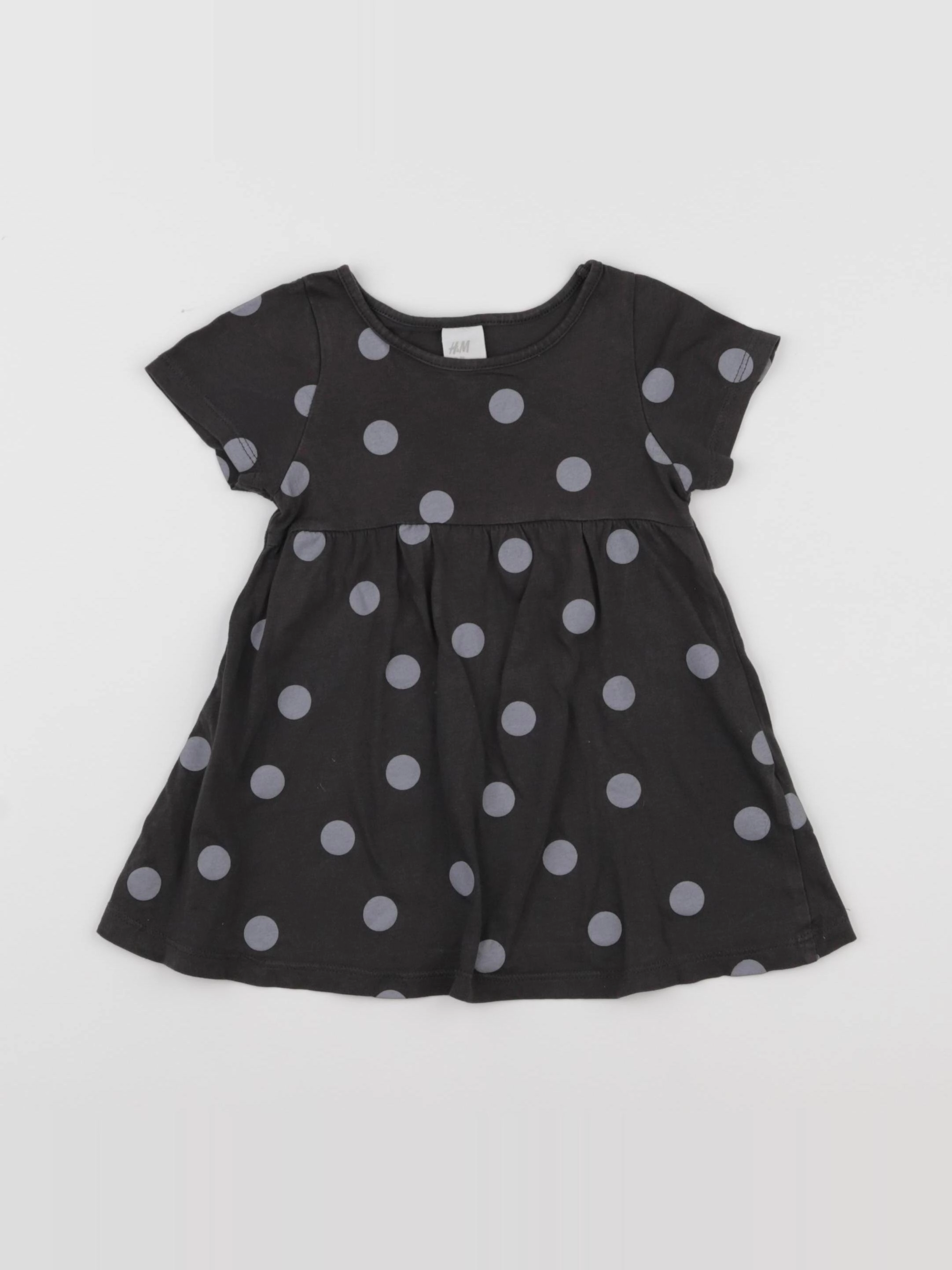 H&M - robe gris - 12/18 mois