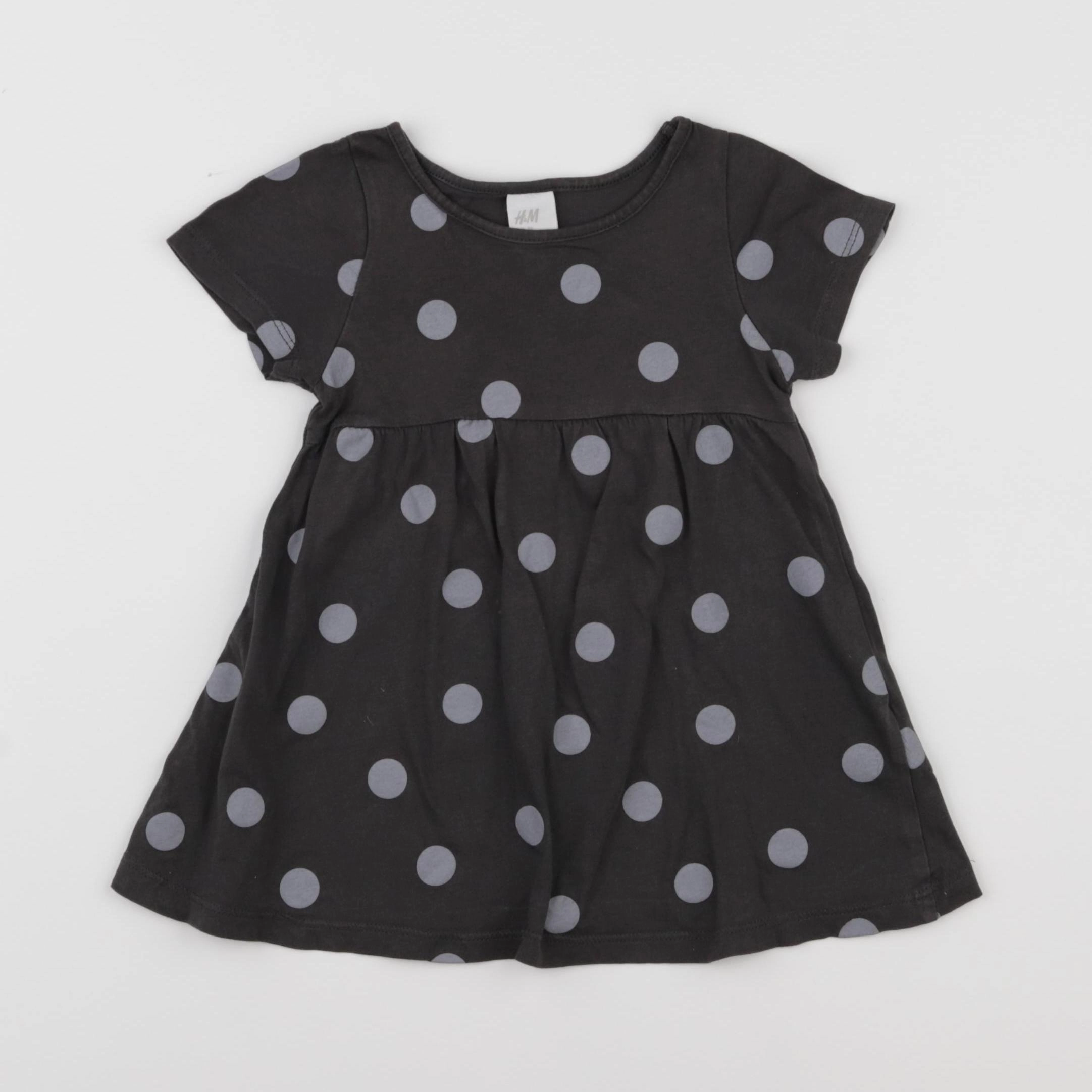 H&M - robe gris - 12/18 mois