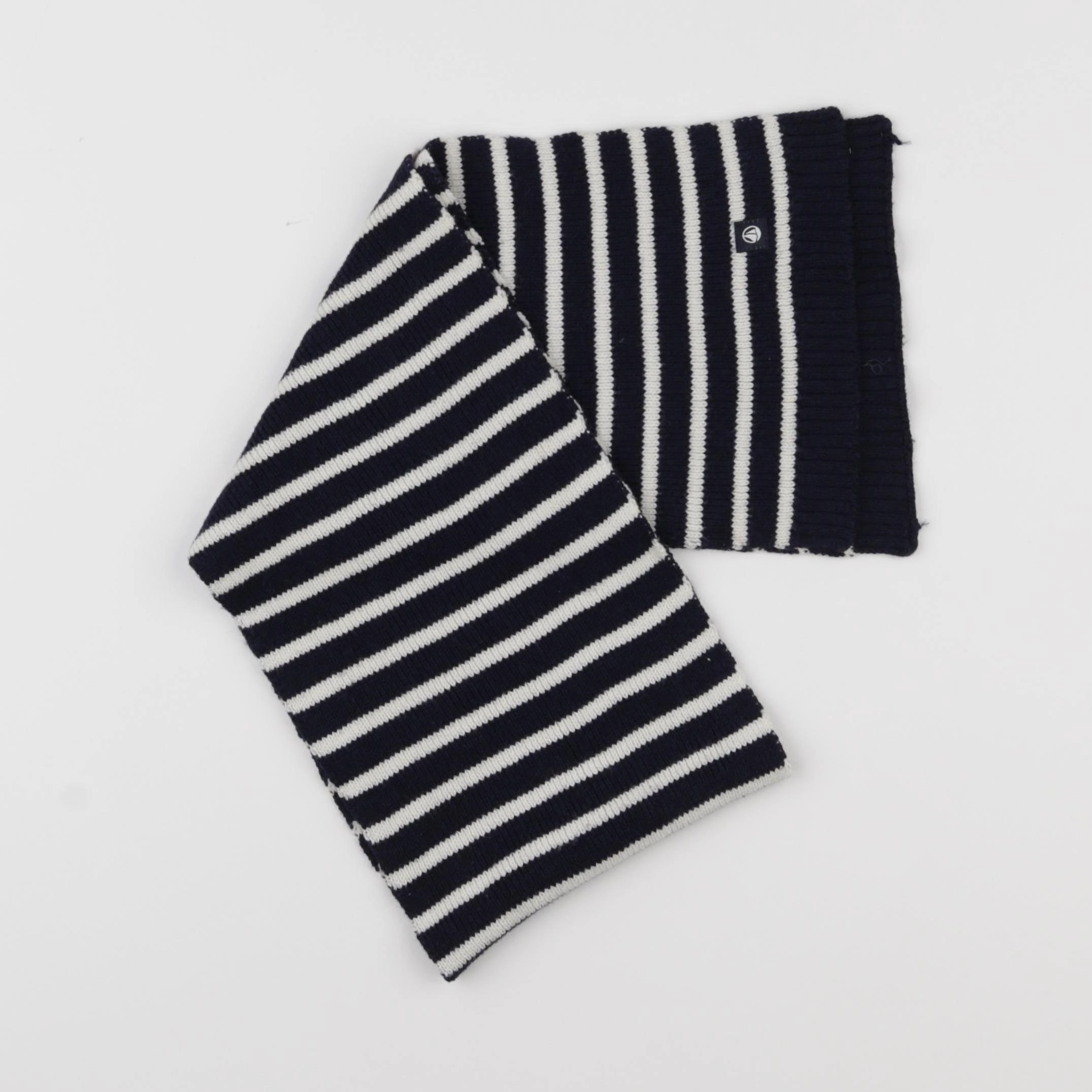 Petit Bateau - écharpe blanc, bleu - 8/12 ans
