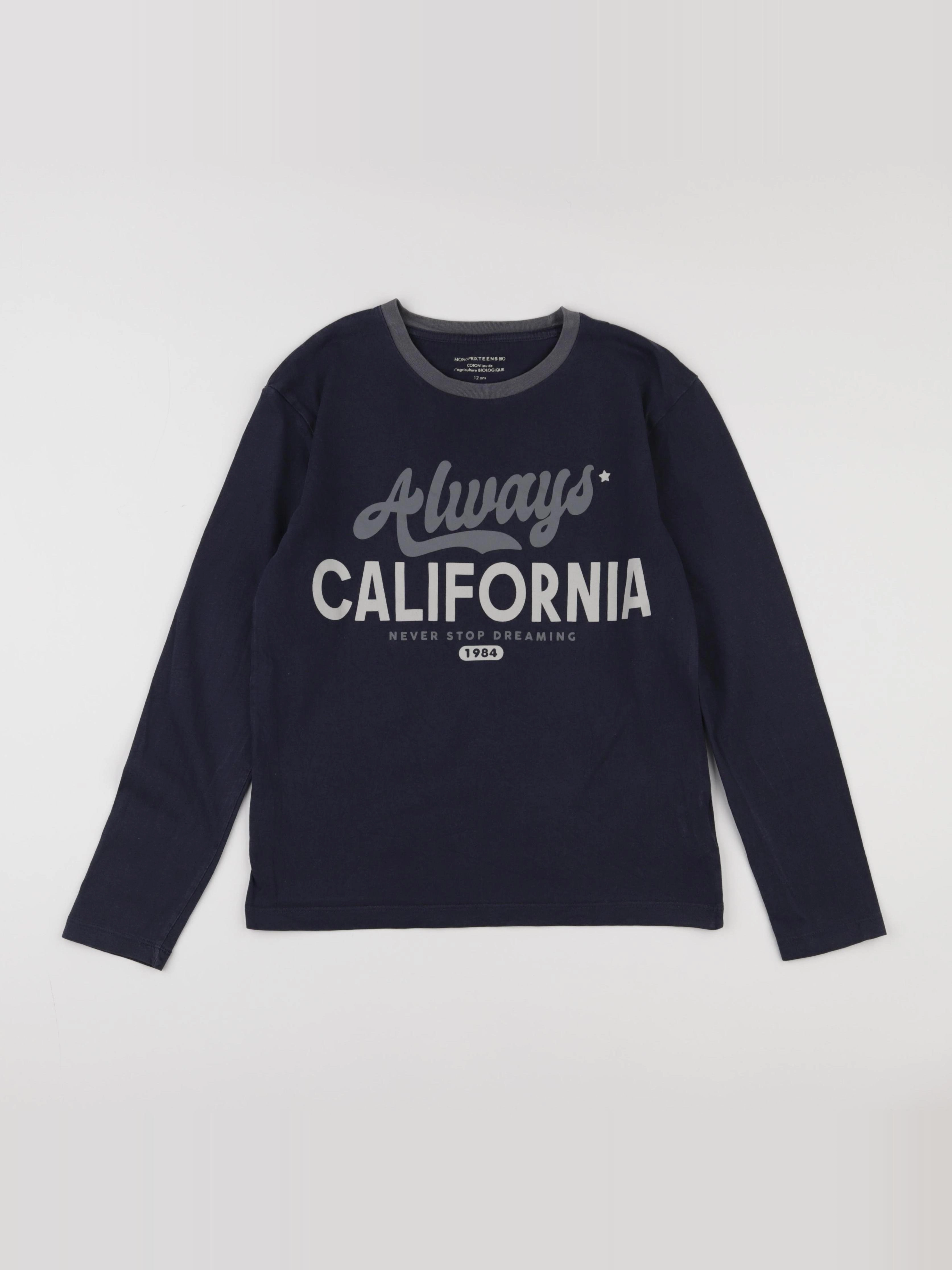 Monoprix - tee-shirt bleu - 12 ans