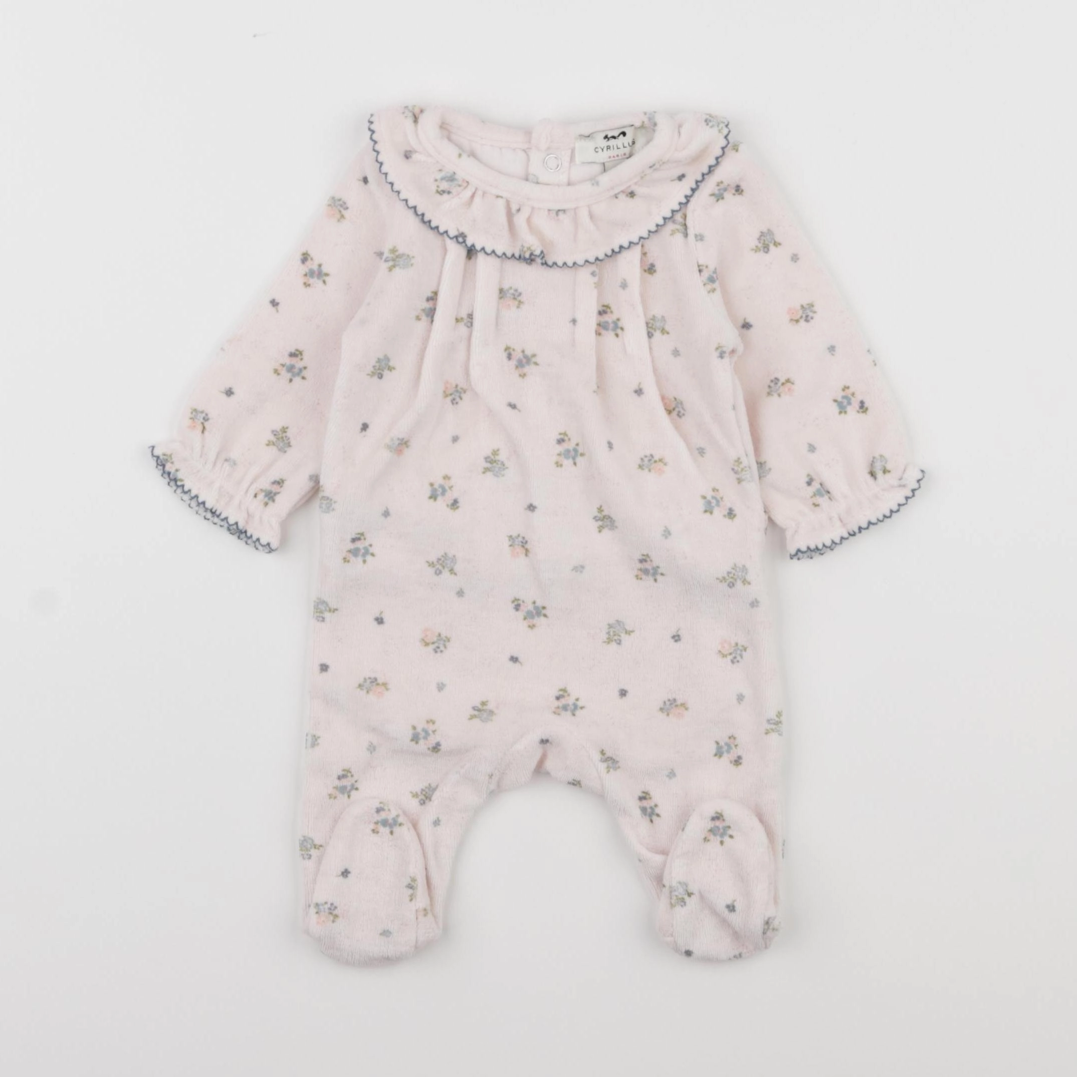Cyrillus - pyjama velours rose - 1 mois