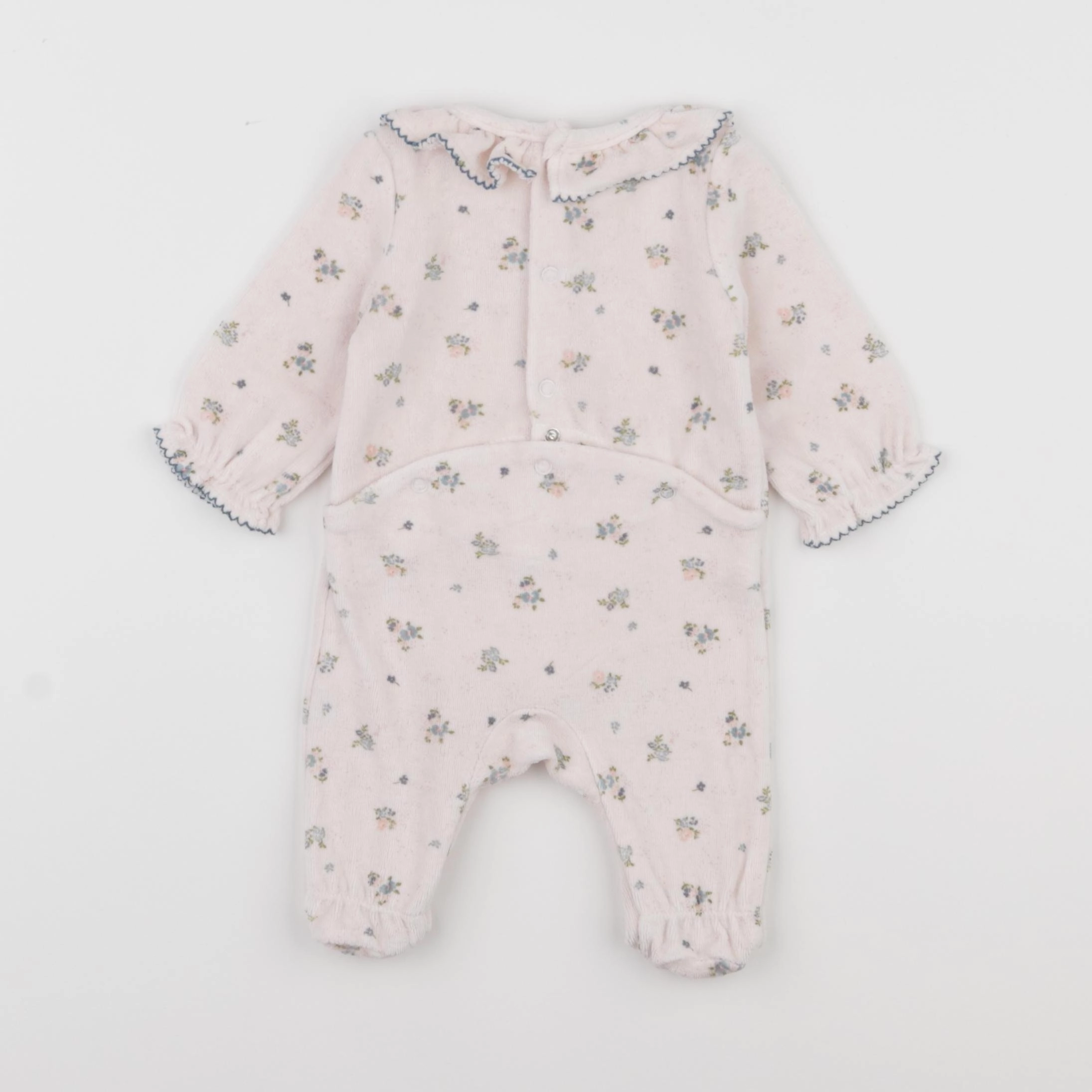 Cyrillus - pyjama velours rose - 1 mois
