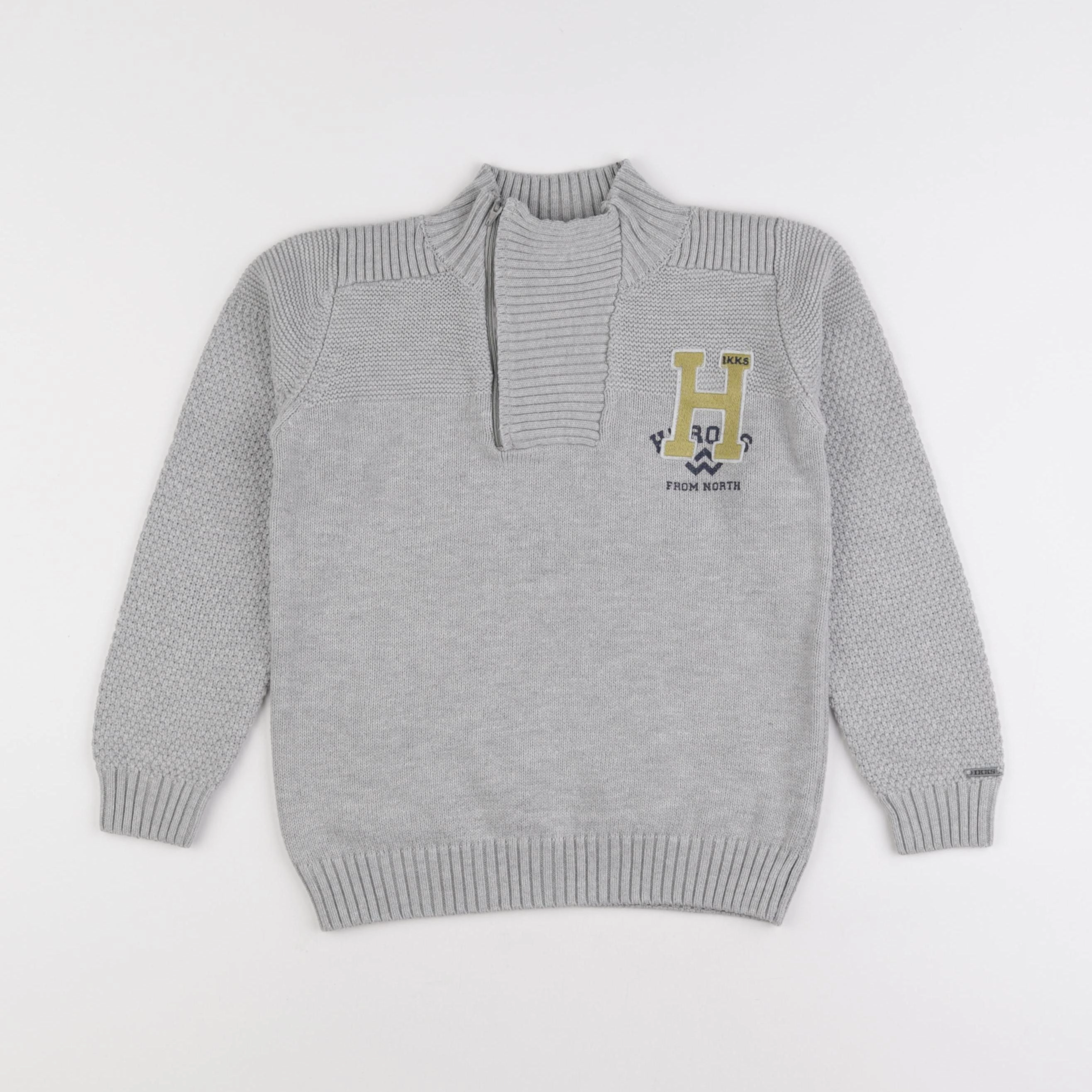IKKS - pull gris - 8 ans