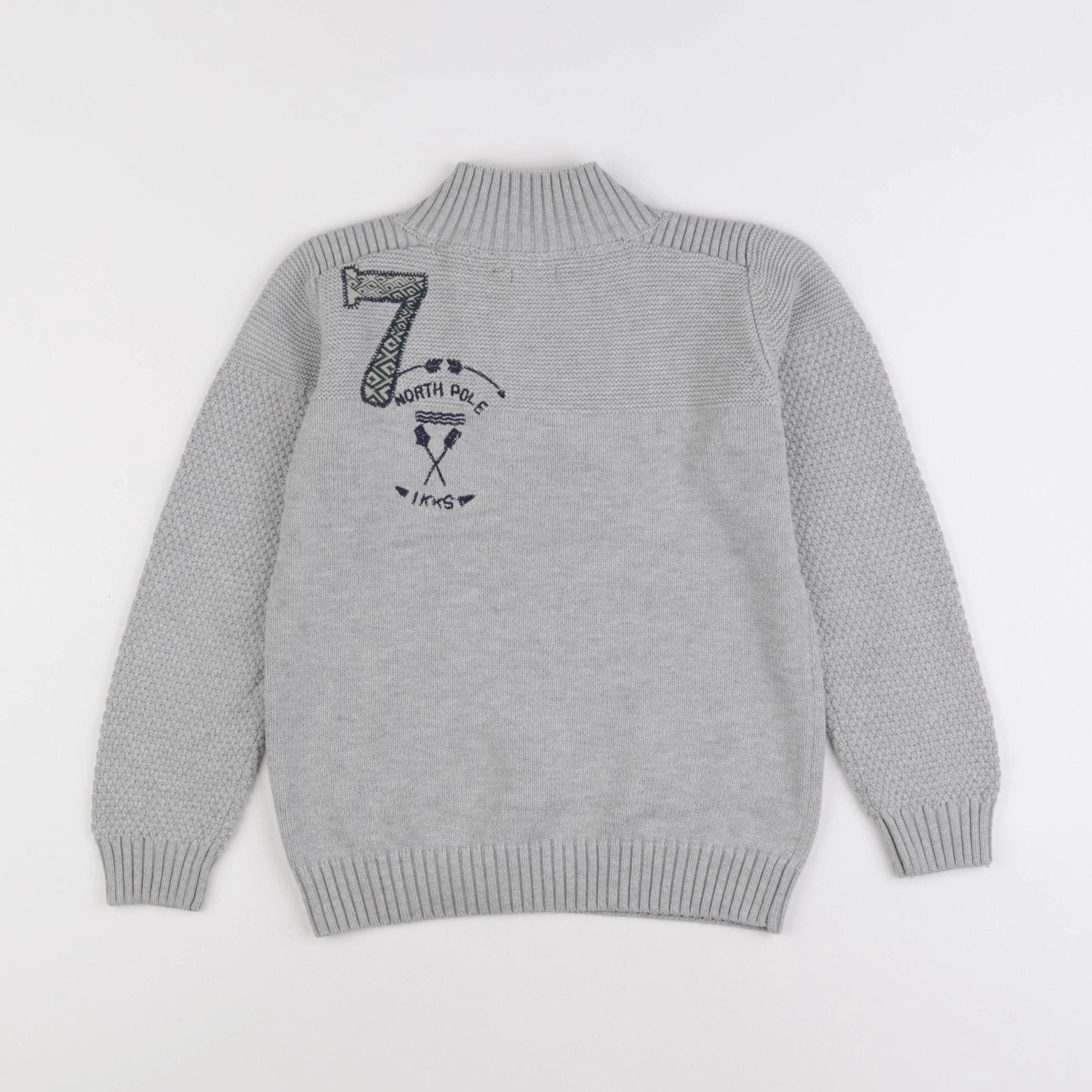 IKKS - pull gris - 8 ans