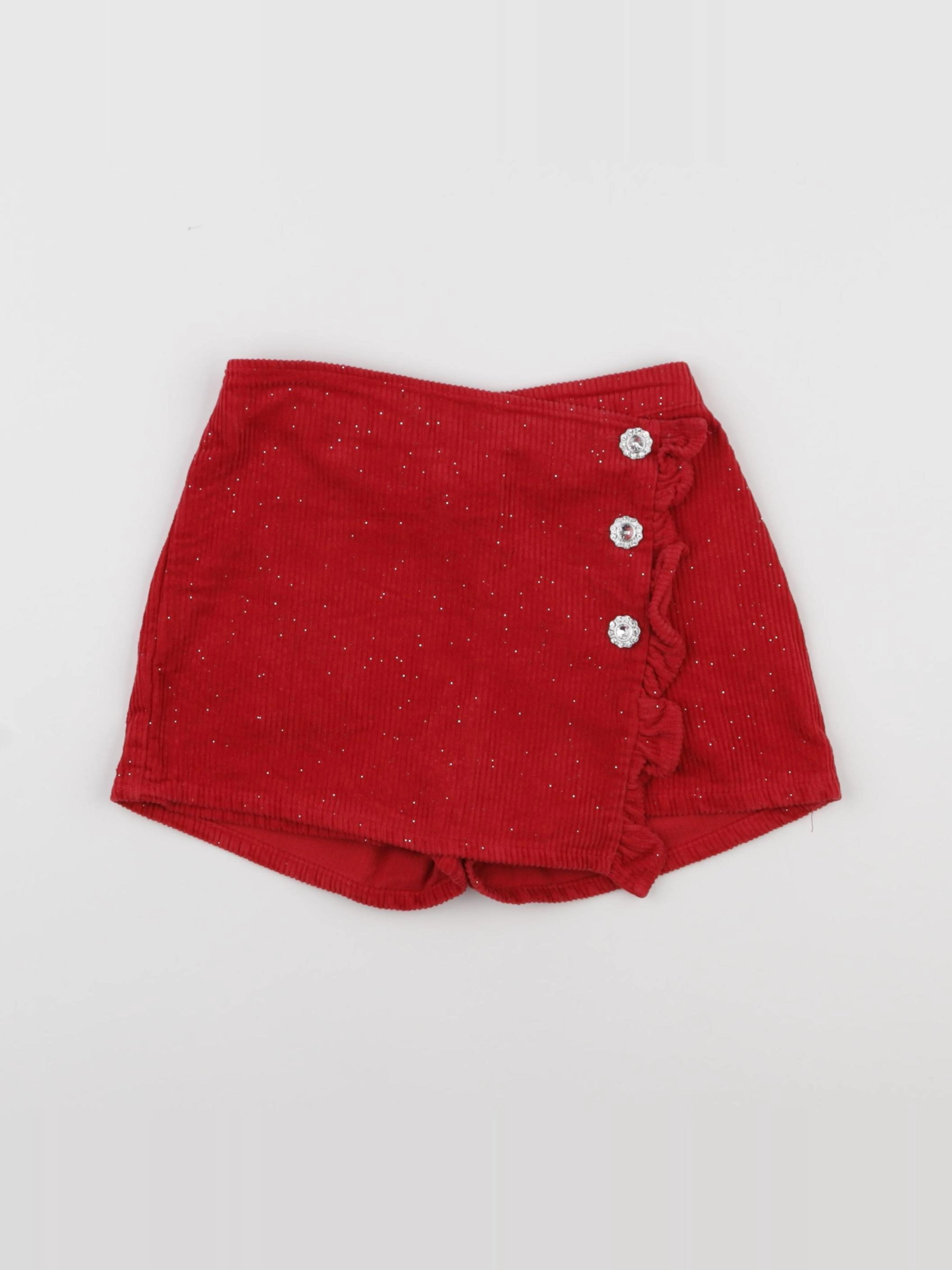 Vertbaudet - jupe short rouge - 6 ans