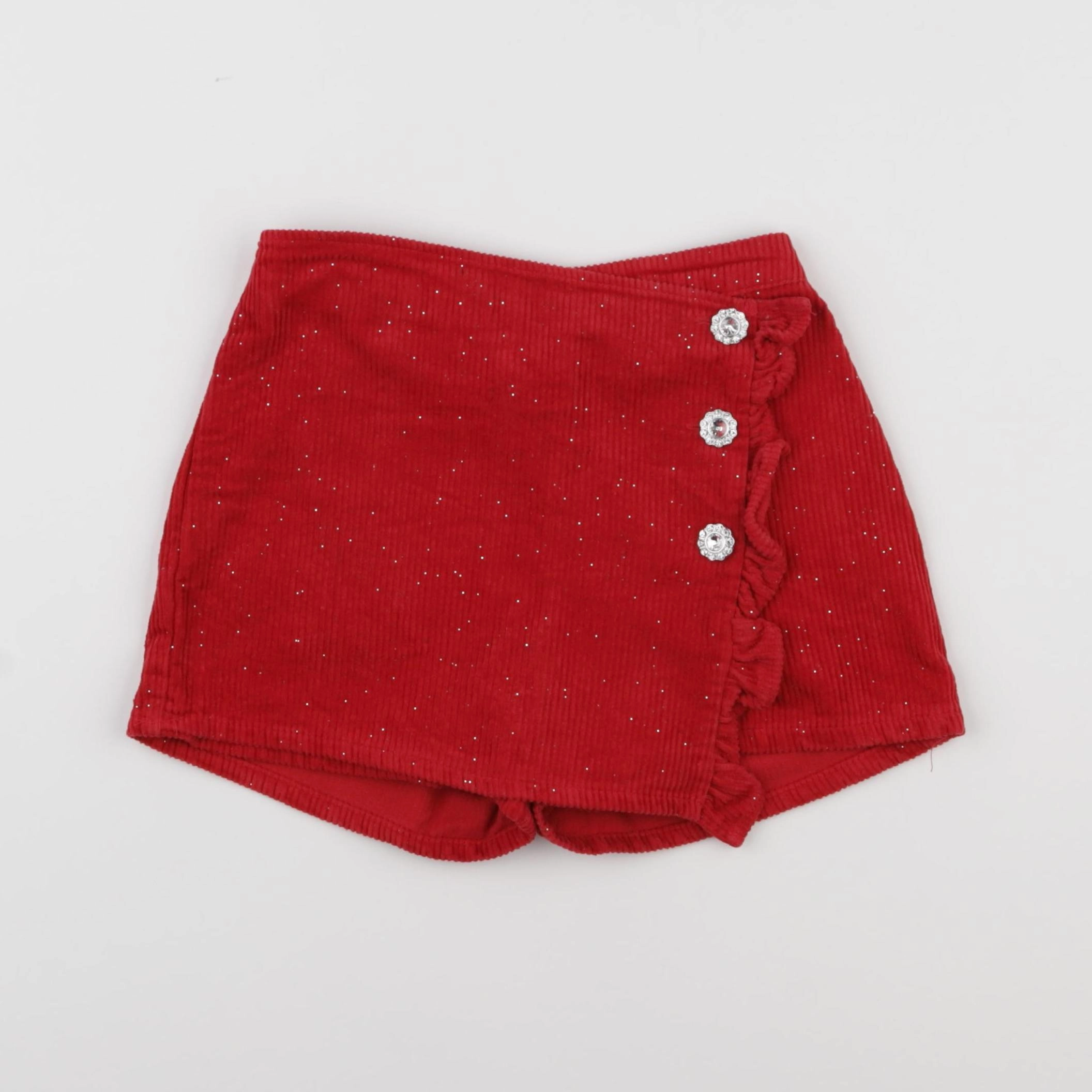 Vertbaudet - jupe short rouge - 6 ans