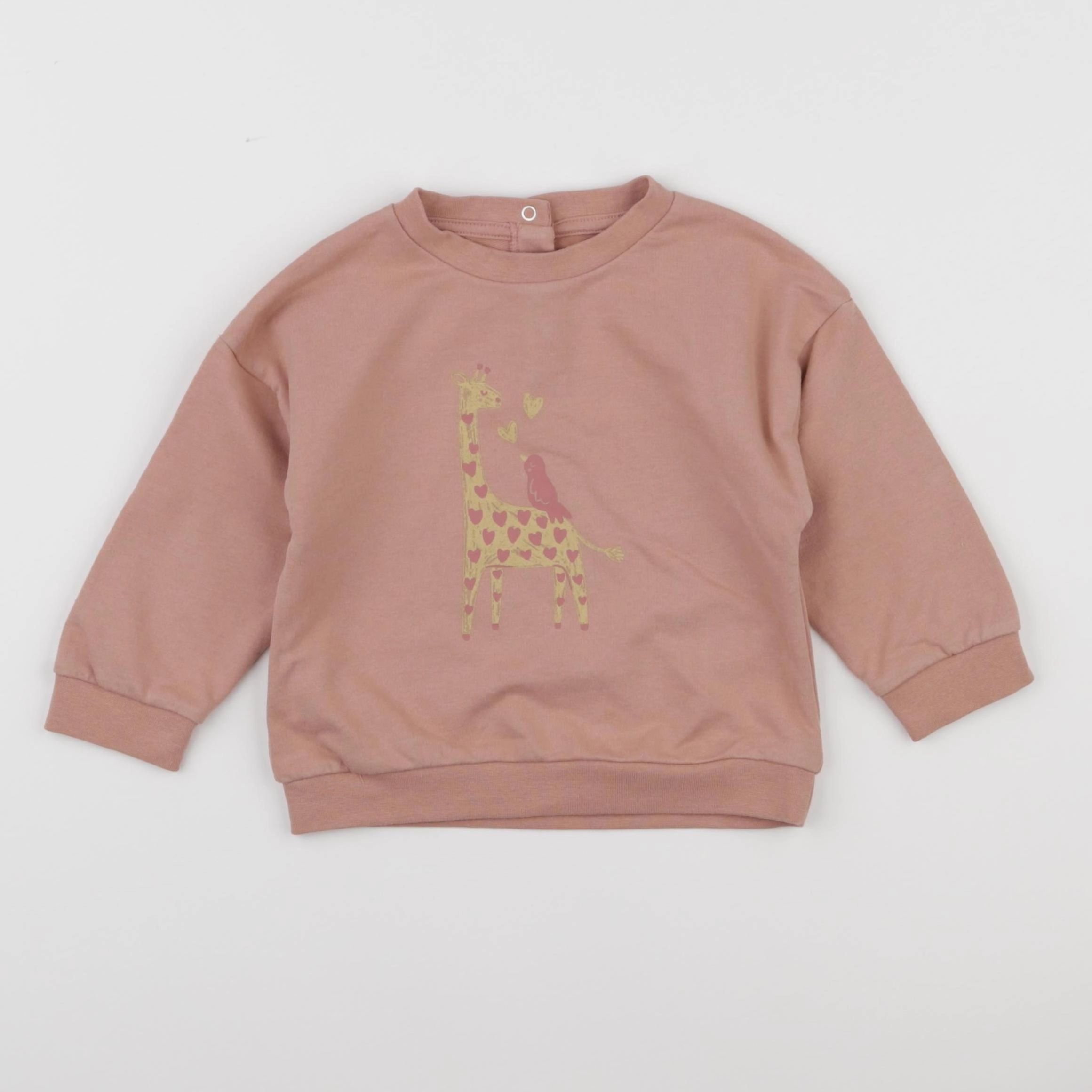 Vertbaudet - sweat rose - 18 mois
