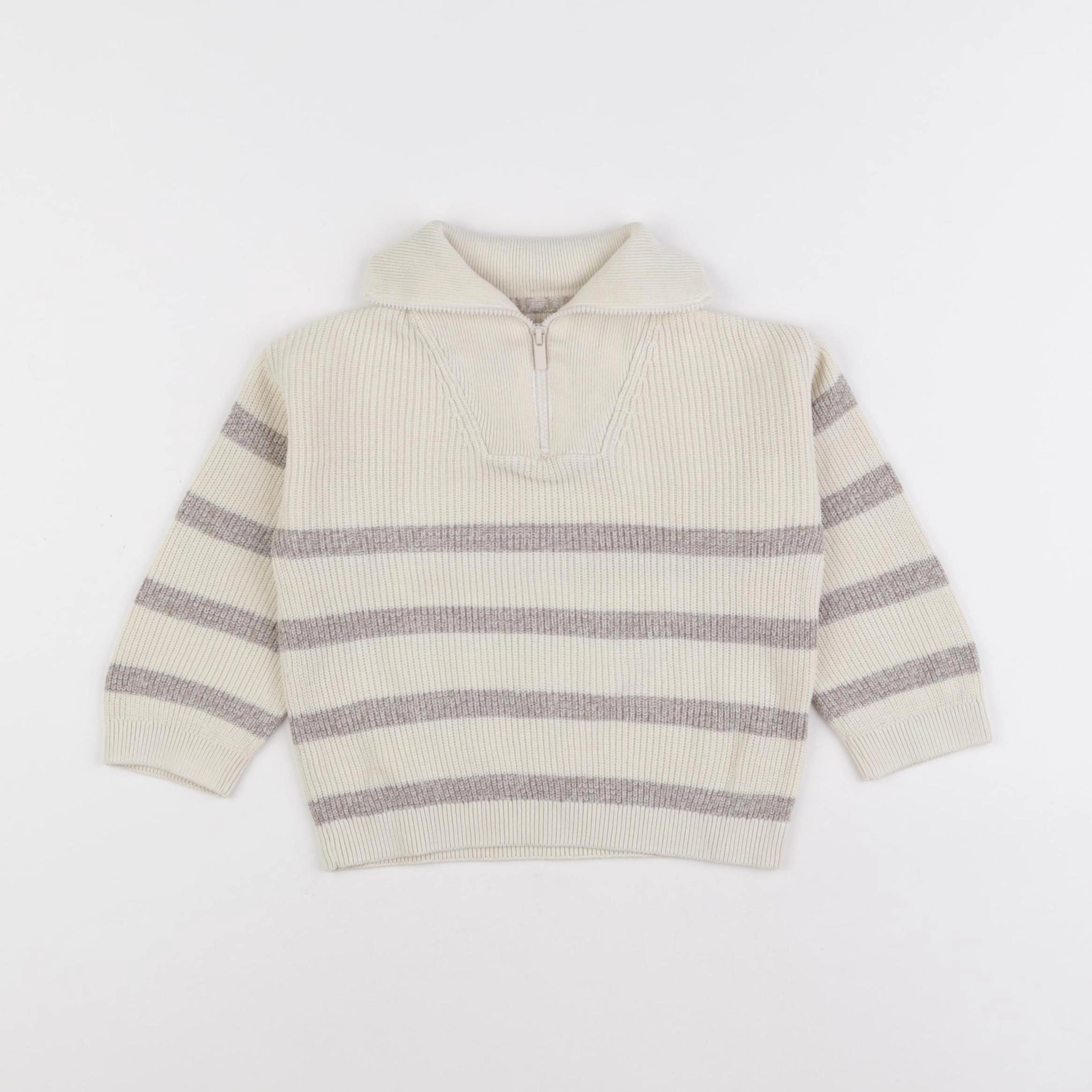 Vertbaudet - pull beige - 24 mois