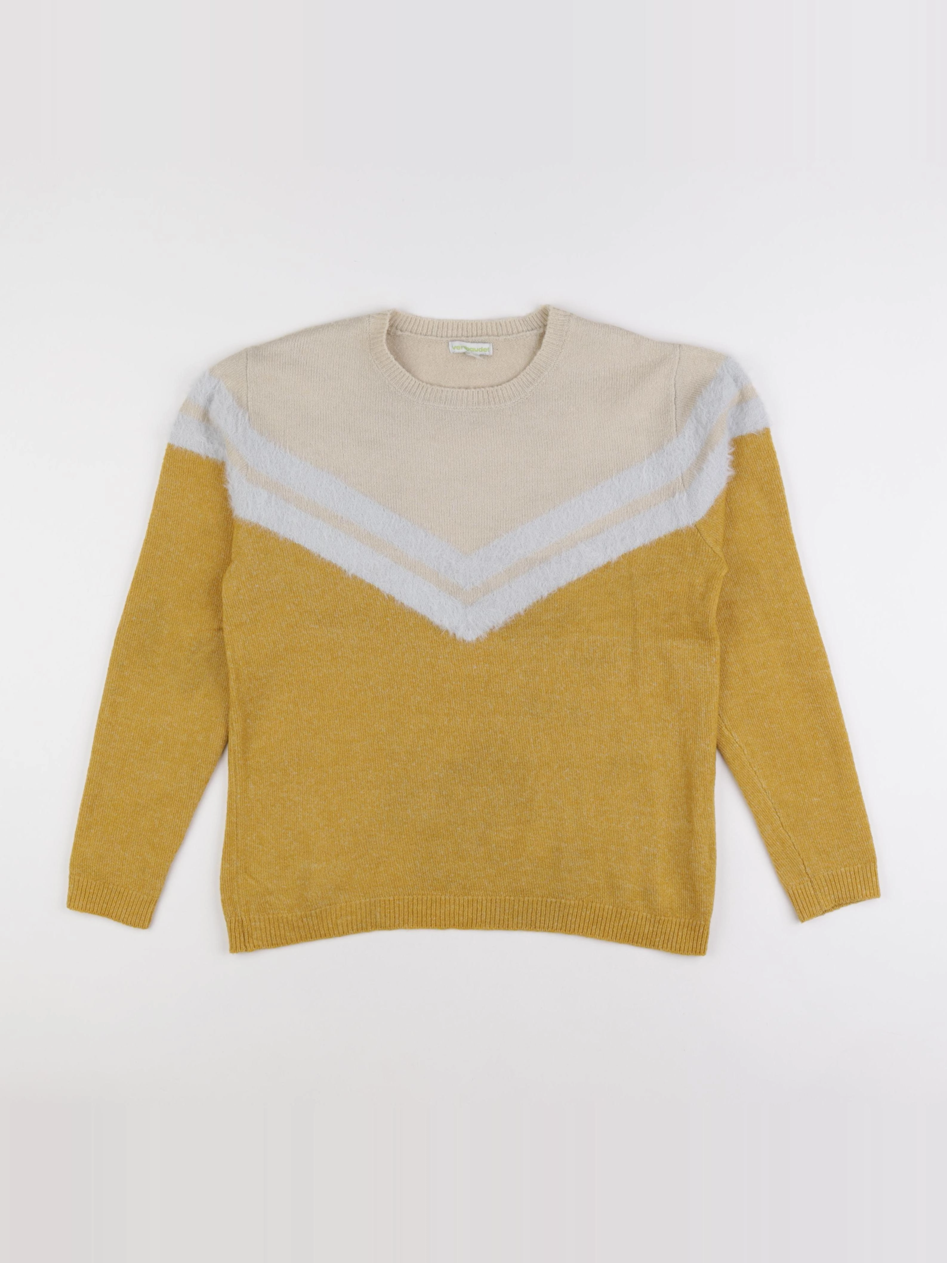 Vertbaudet - pull jaune, beige - 14 ans