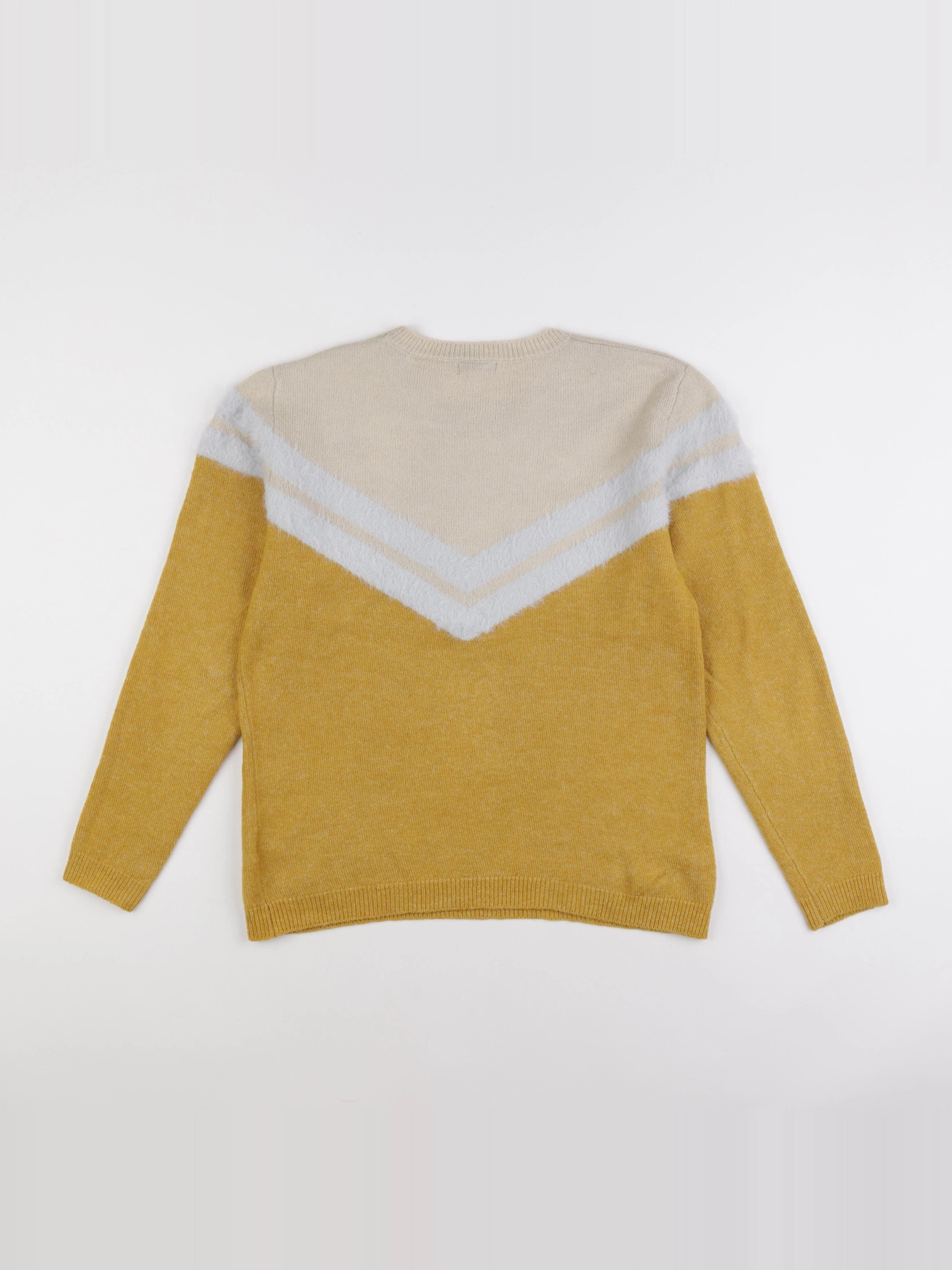 Vertbaudet - pull jaune, beige - 14 ans