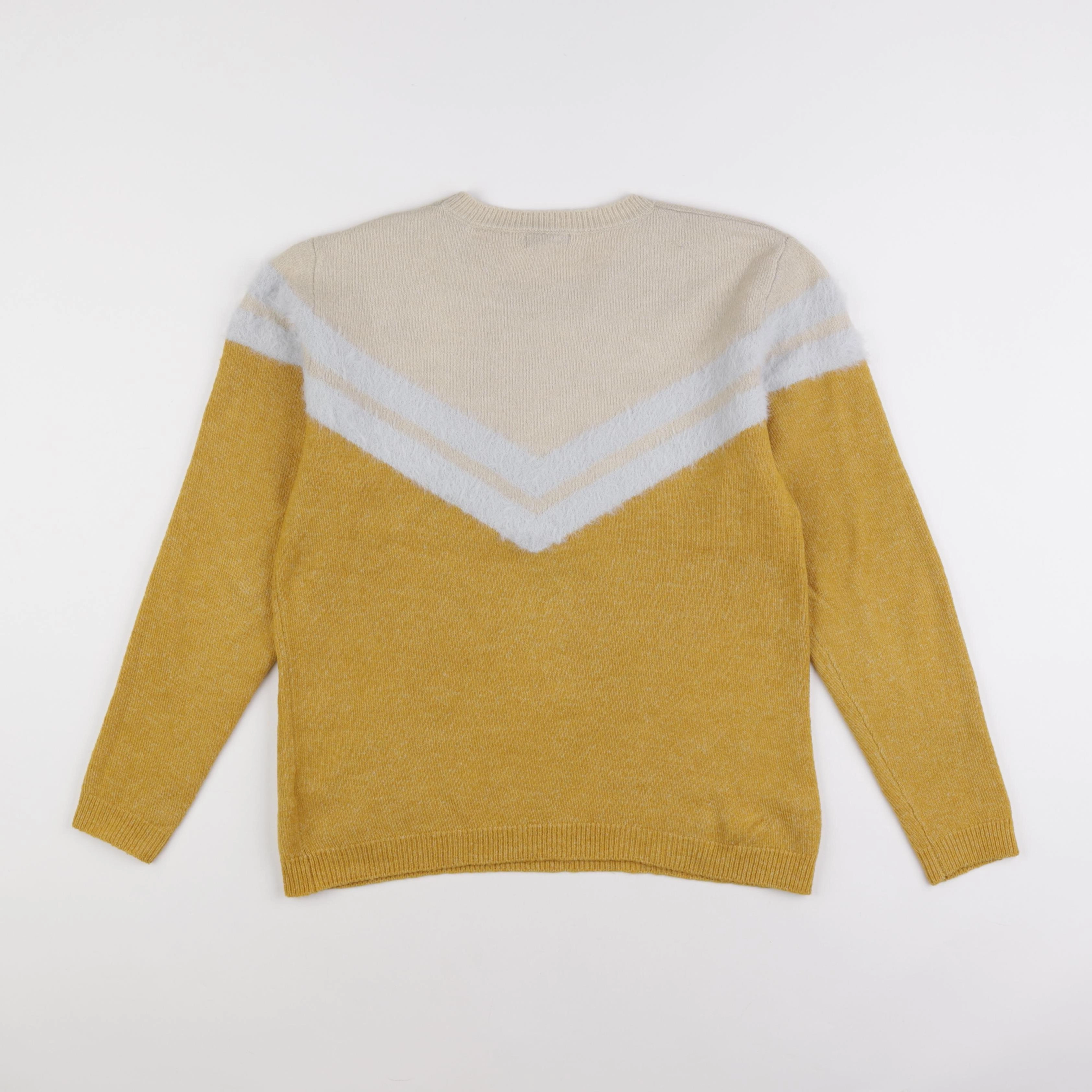 Vertbaudet - pull jaune, beige - 14 ans