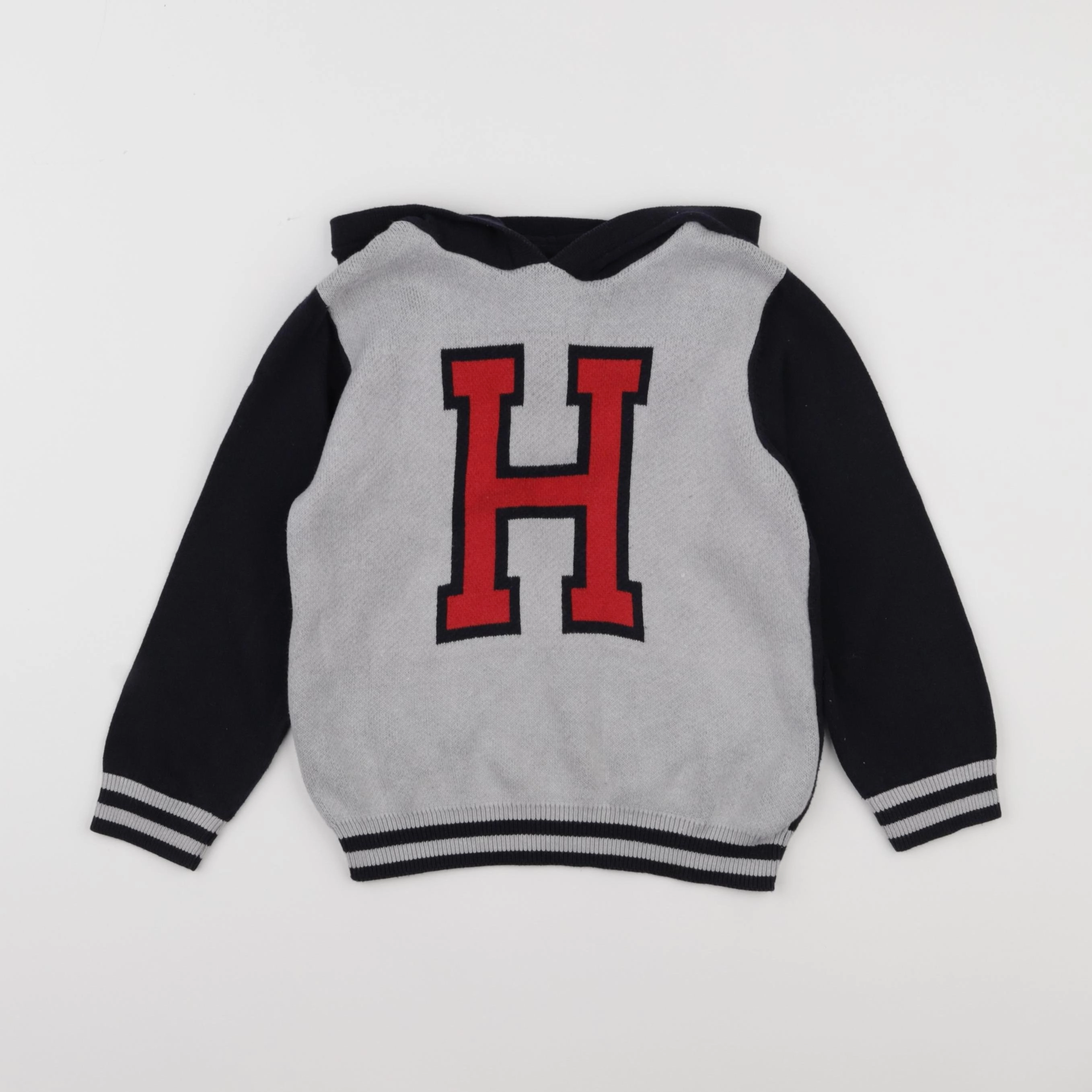 Storytelling - pull gris, bleu - 5 ans