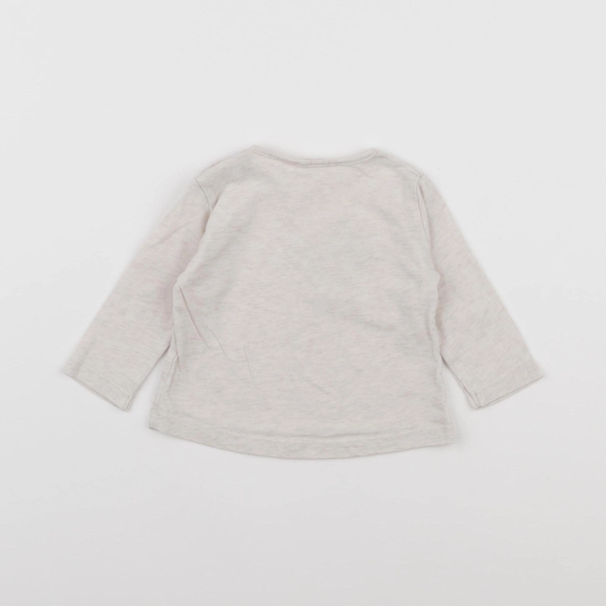 Zara - tee-shirt beige - 1/3 mois