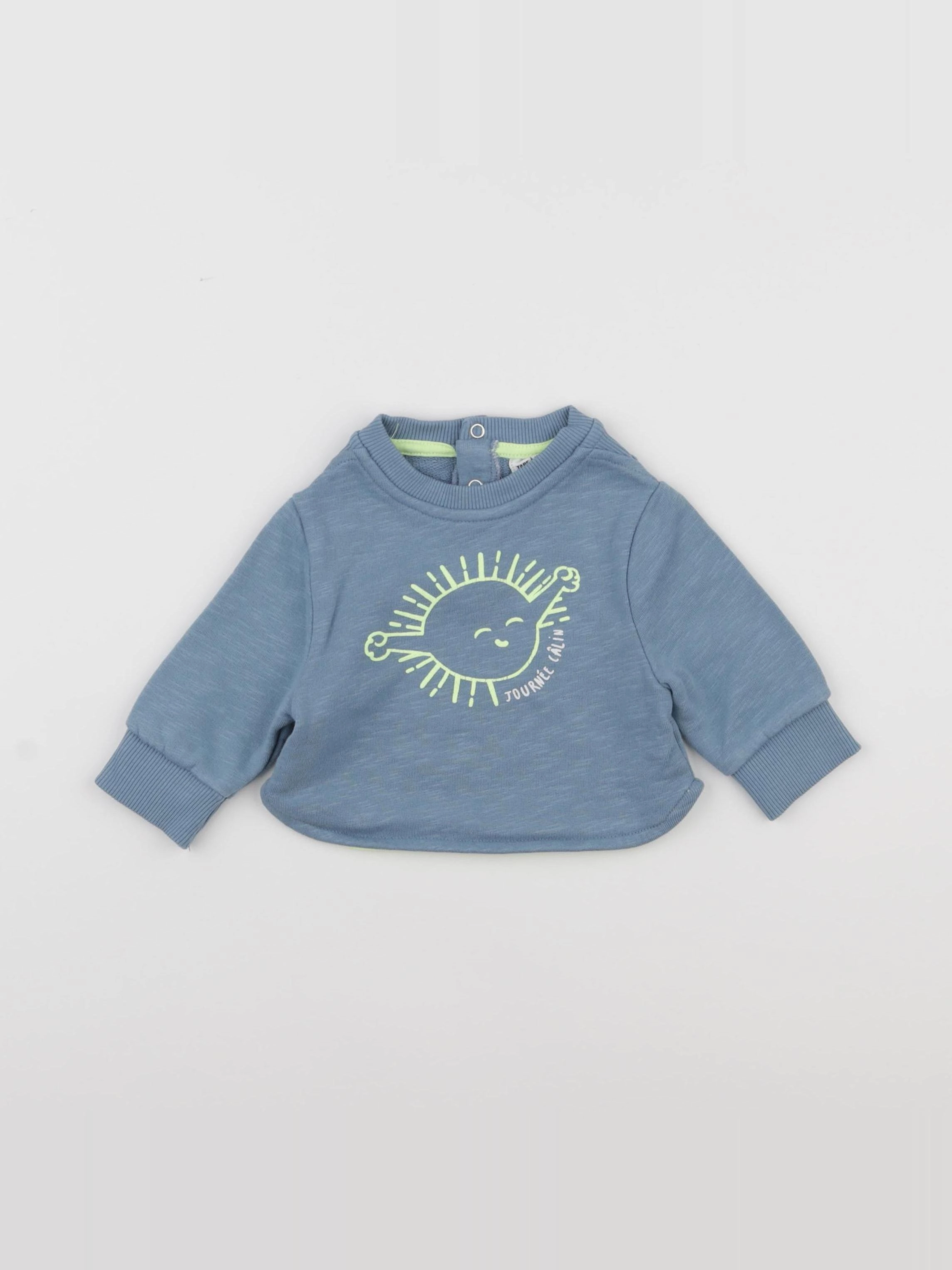 Tape à l'oeil - sweat bleu - 3 mois
