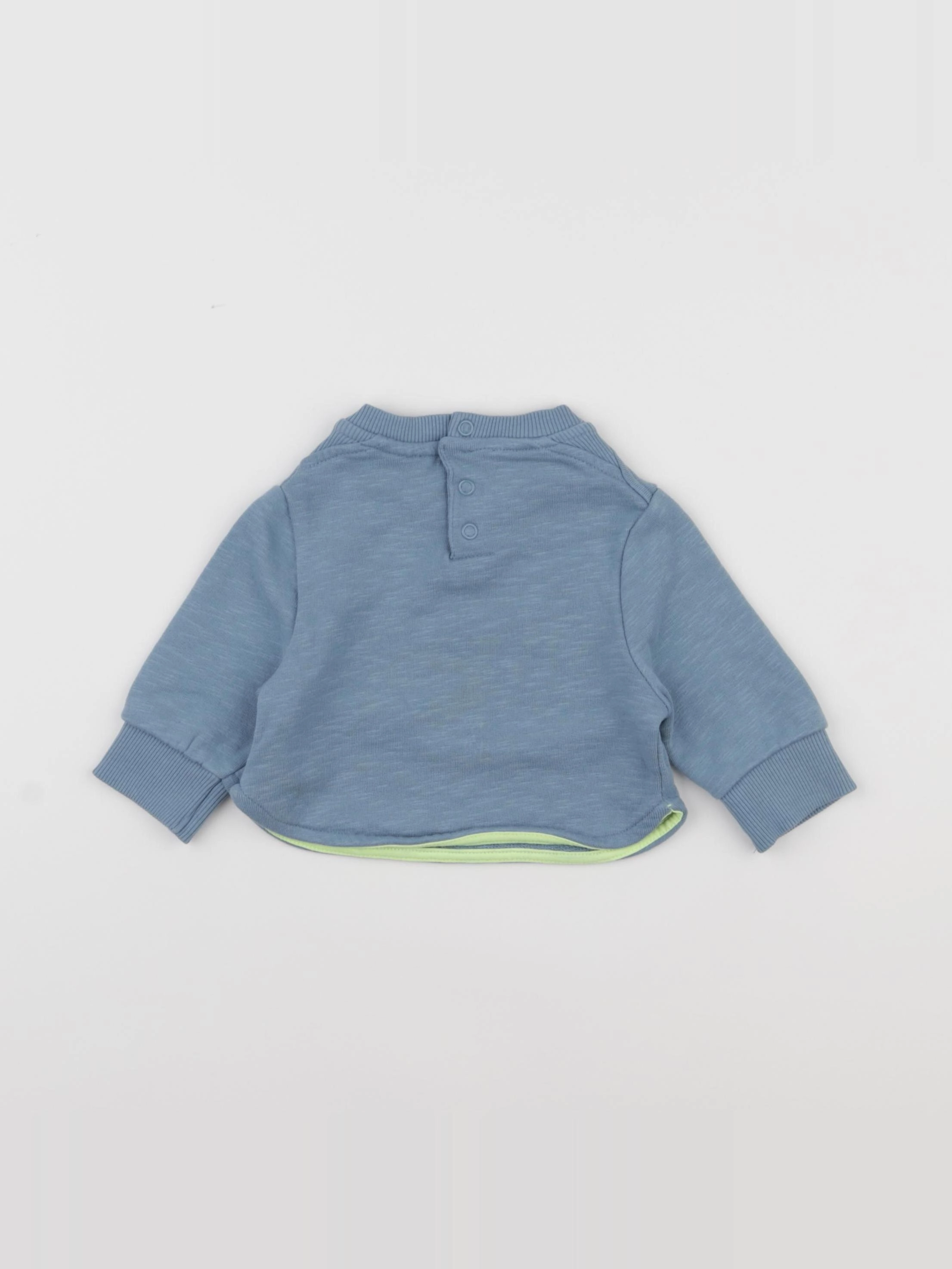 Tape à l'oeil - sweat bleu - 3 mois