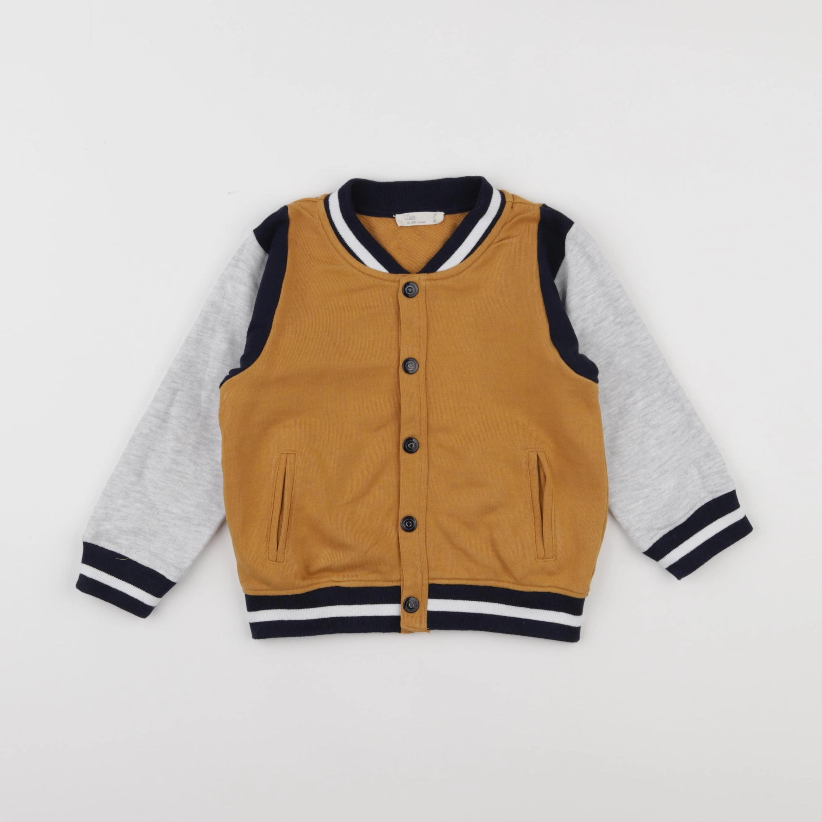Little Cigogne - sweat gris, marron - 2 ans