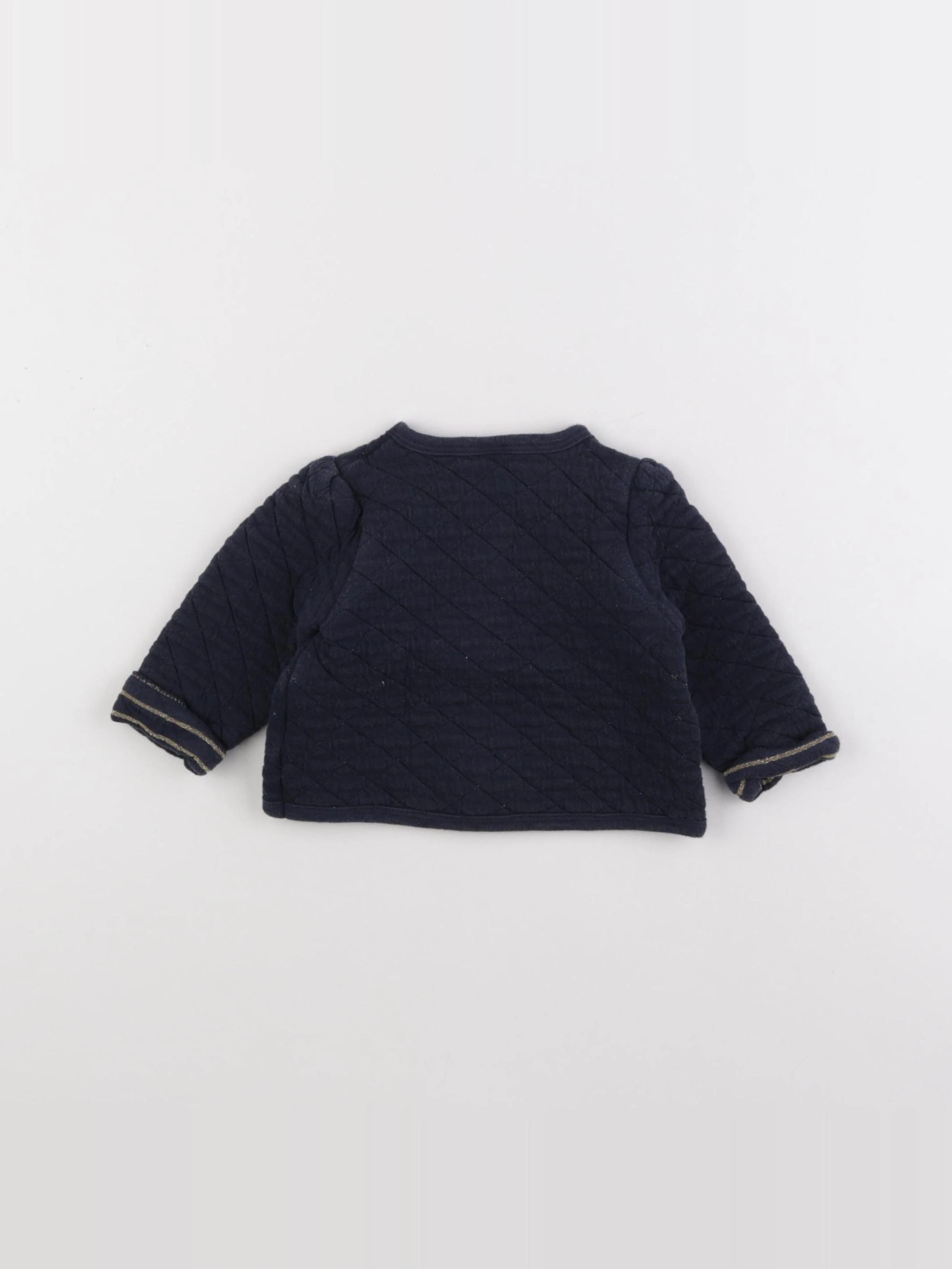 Petit Bateau - sweat bleu, or - 6 mois