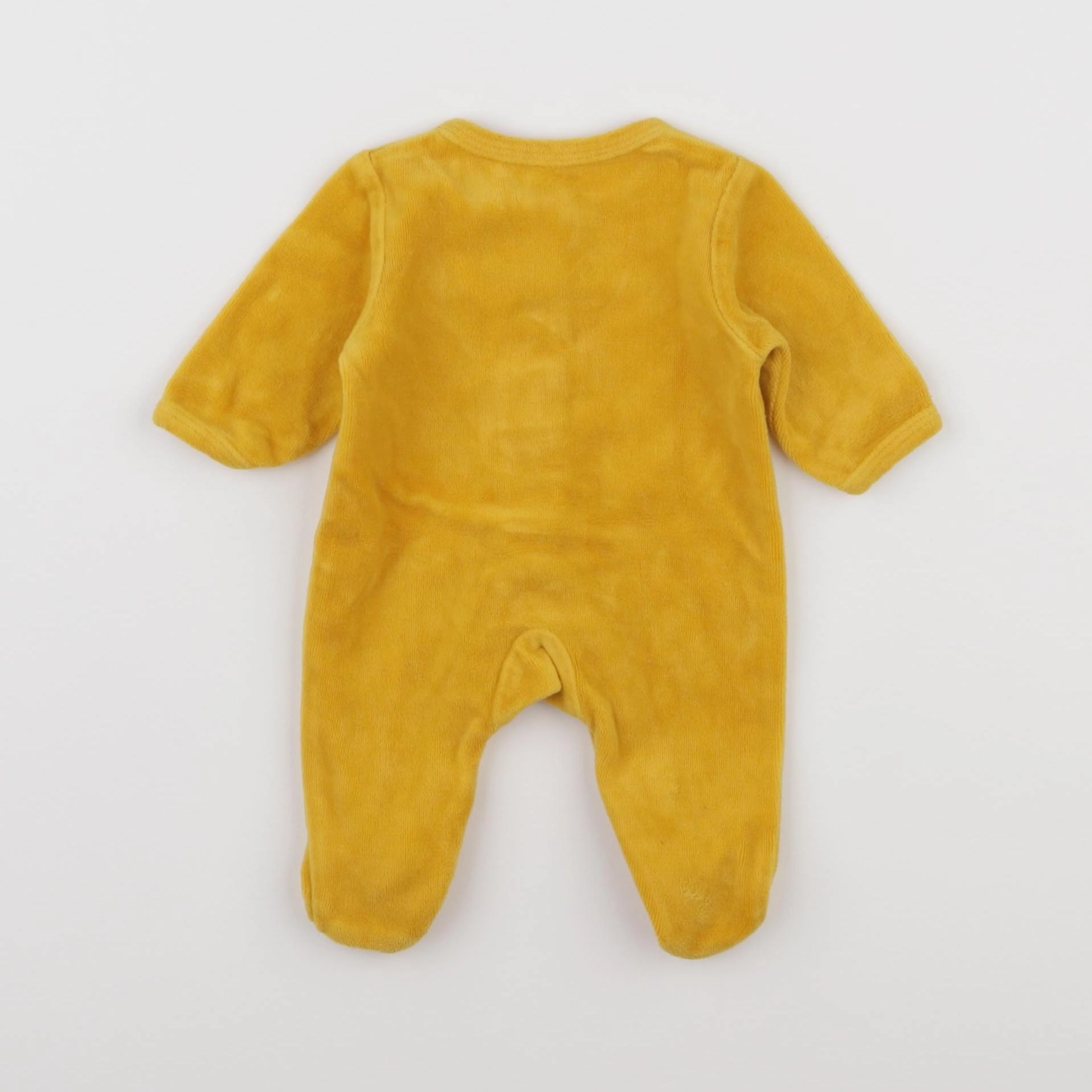 Vertbaudet - pyjama velours jaune - 0 mois