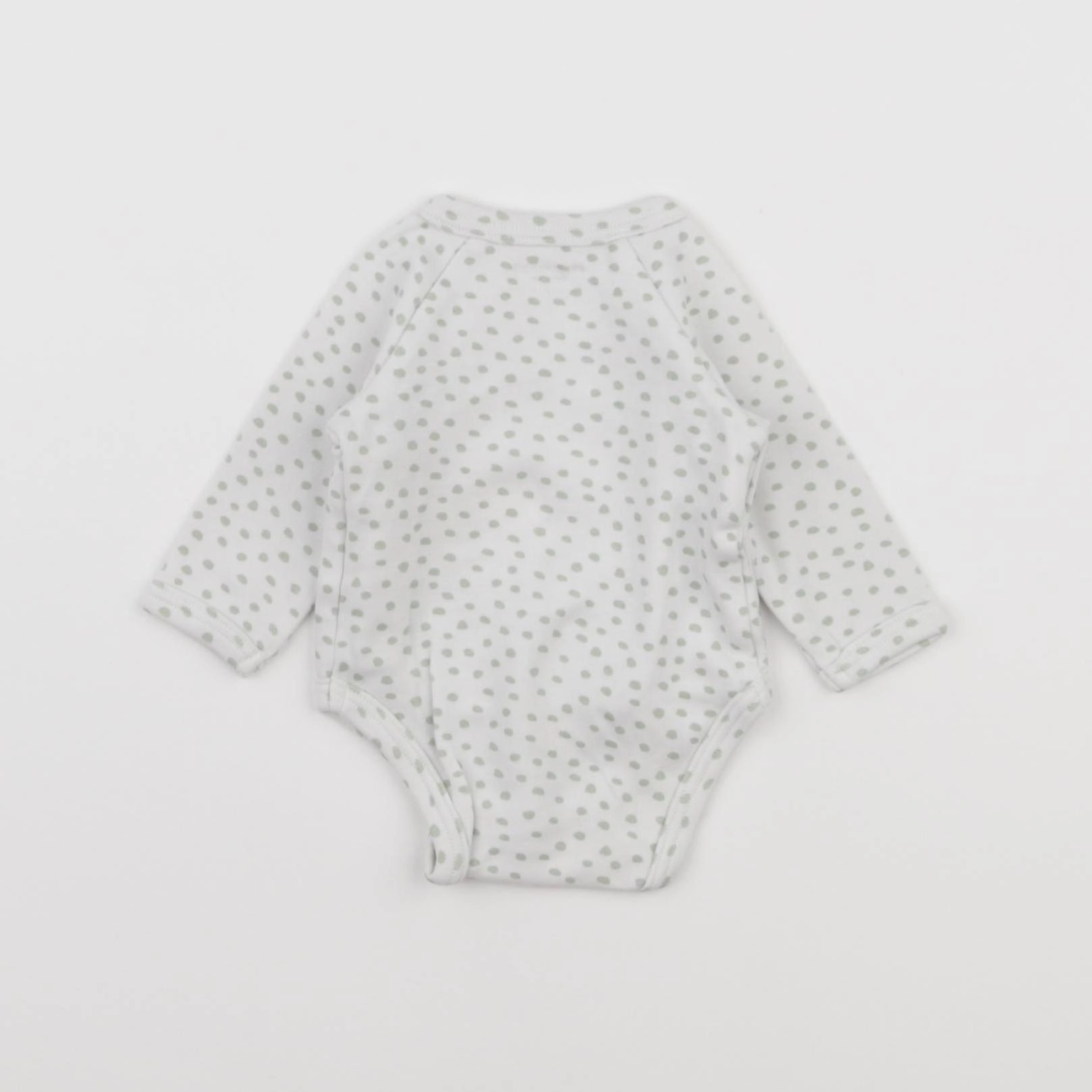 Vertbaudet - body blanc, vert - 0 mois