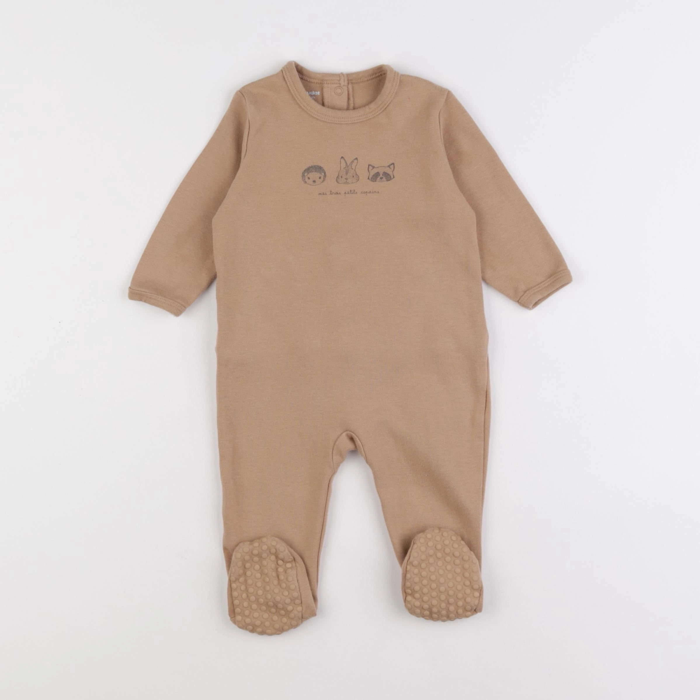 Vertbaudet - pyjama coton marron - 9 mois