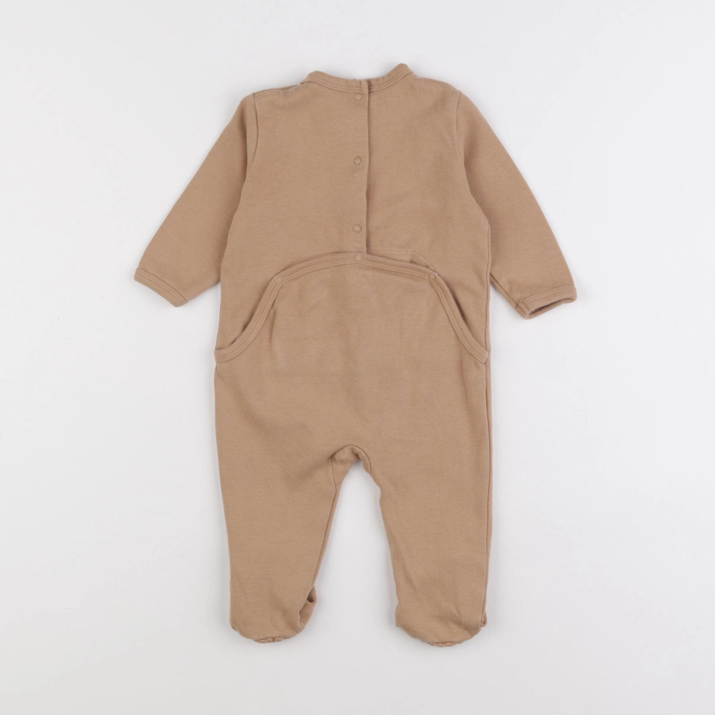 Vertbaudet - pyjama coton marron - 9 mois