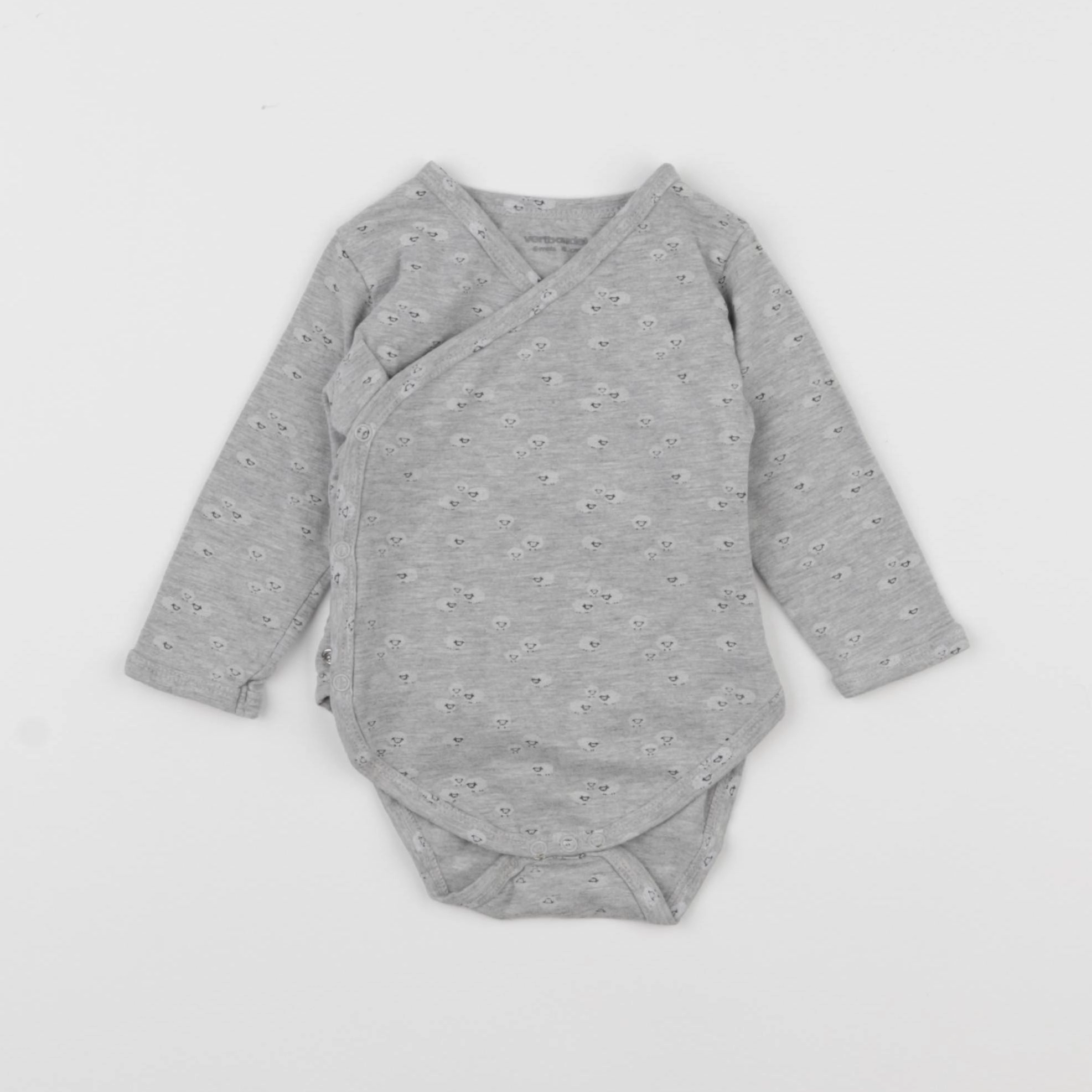 Vertbaudet - body gris - 6 mois