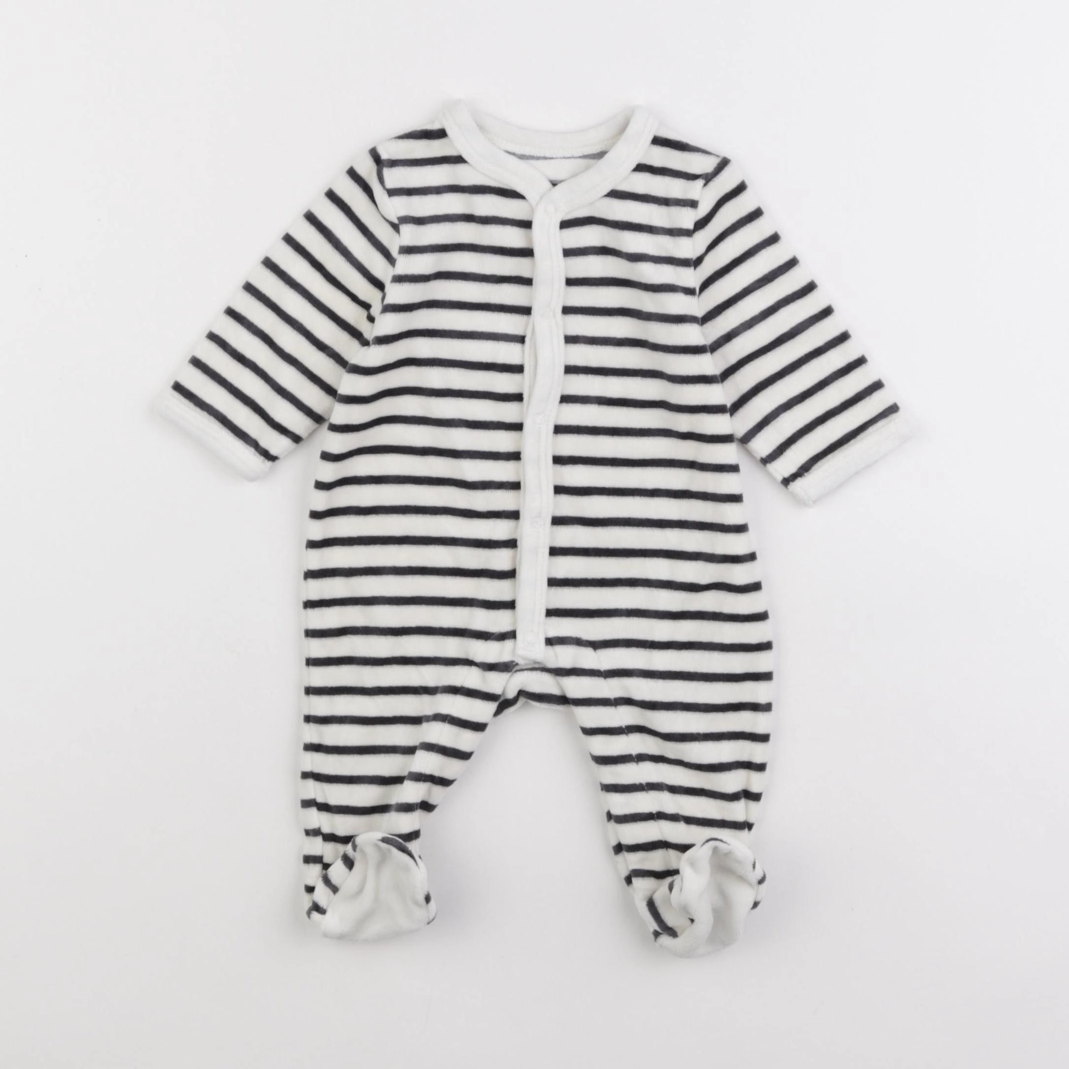 La Redoute - pyjama velours gris - 3 mois
