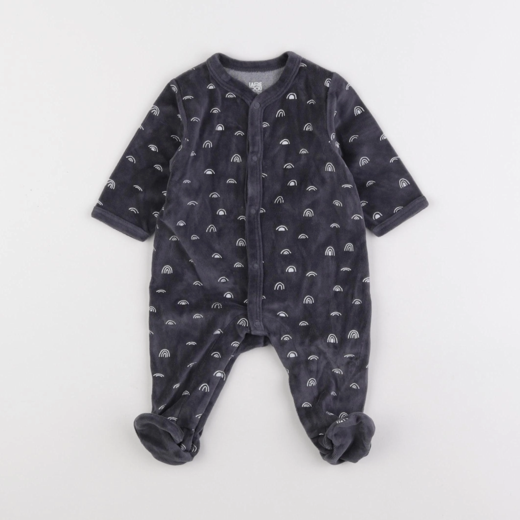 La Redoute - pyjama velours gris - 3 mois