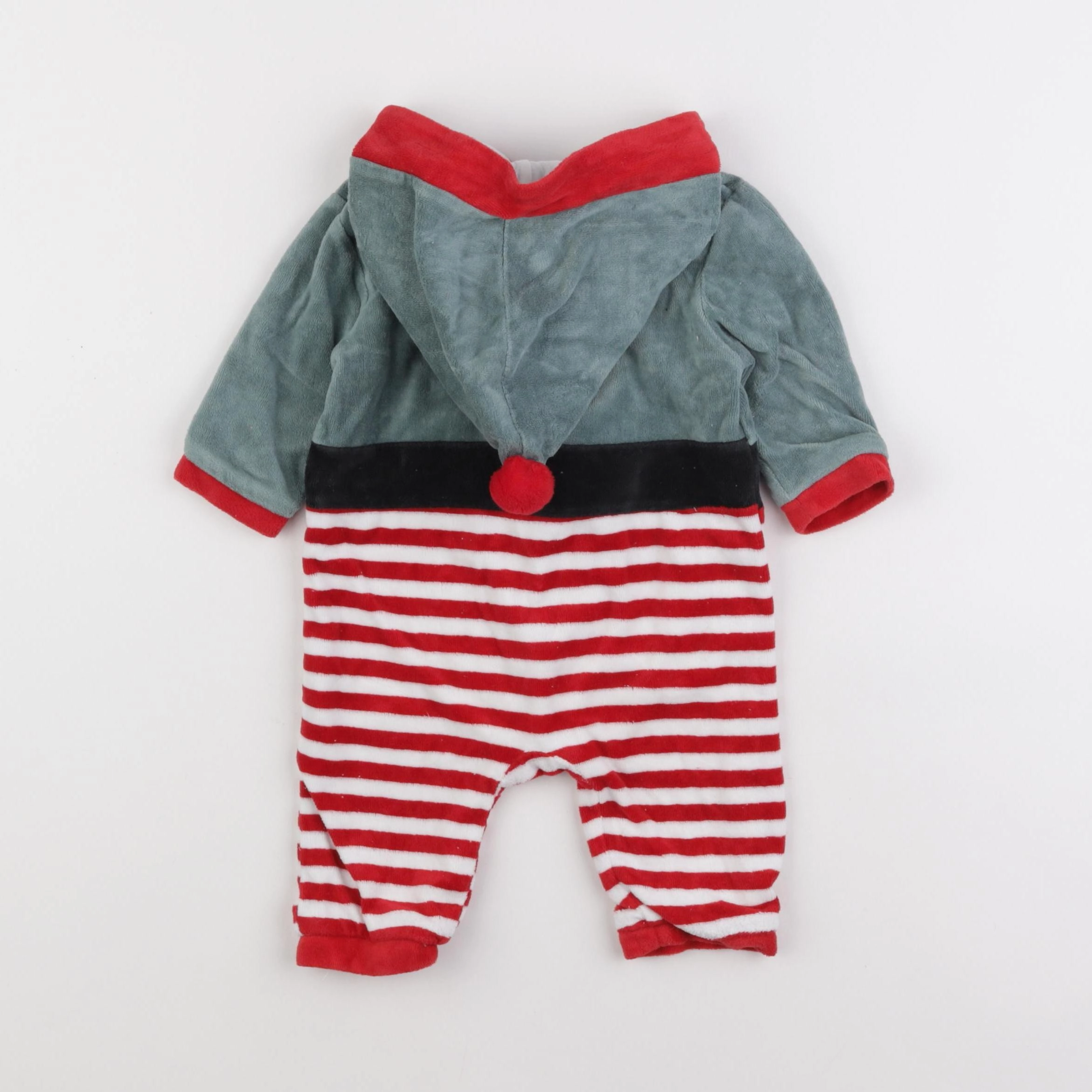 Vertbaudet - pyjama velours vert - 6 mois