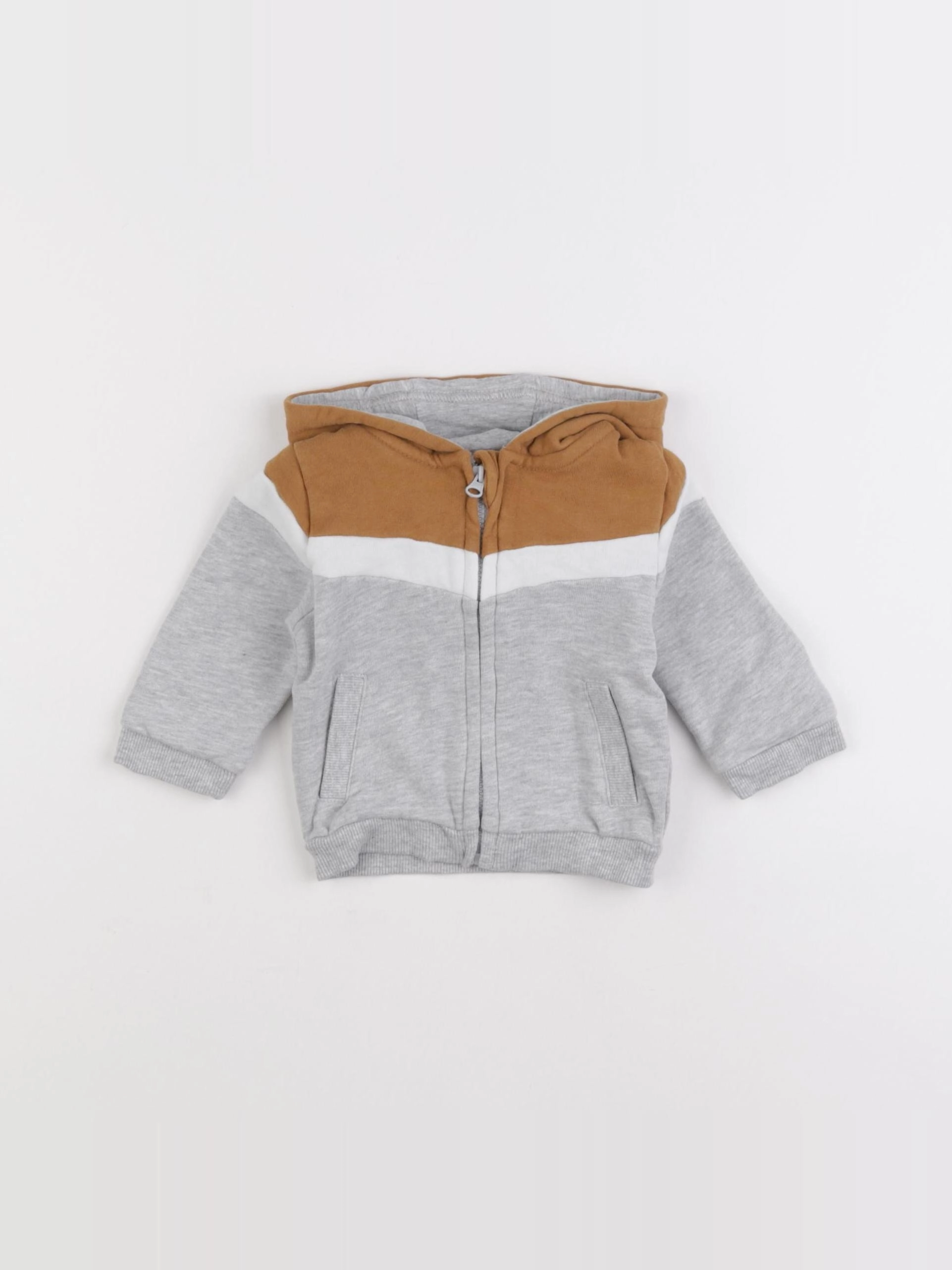 Vertbaudet - sweat gris - 3 mois