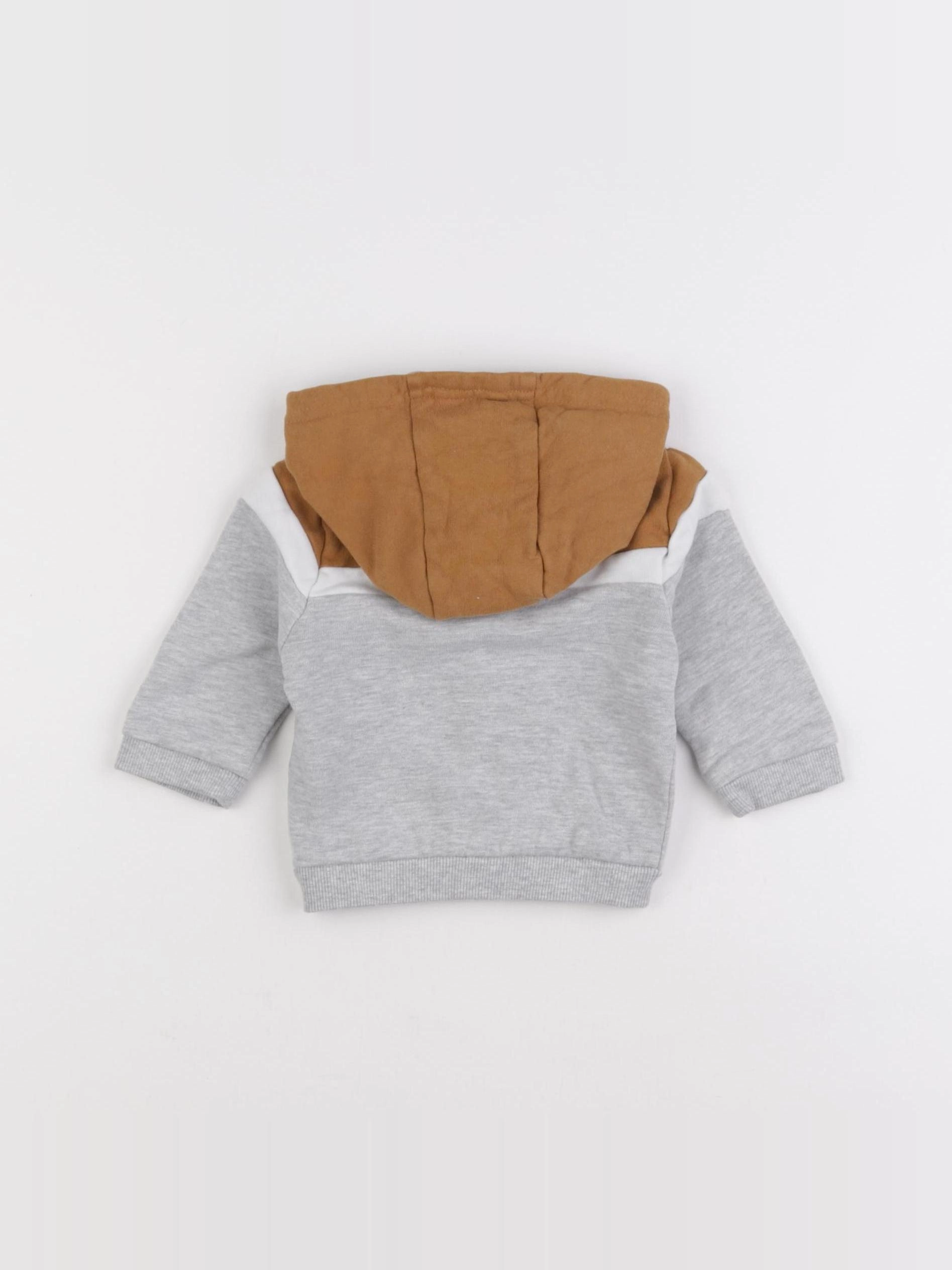Vertbaudet - sweat gris - 3 mois