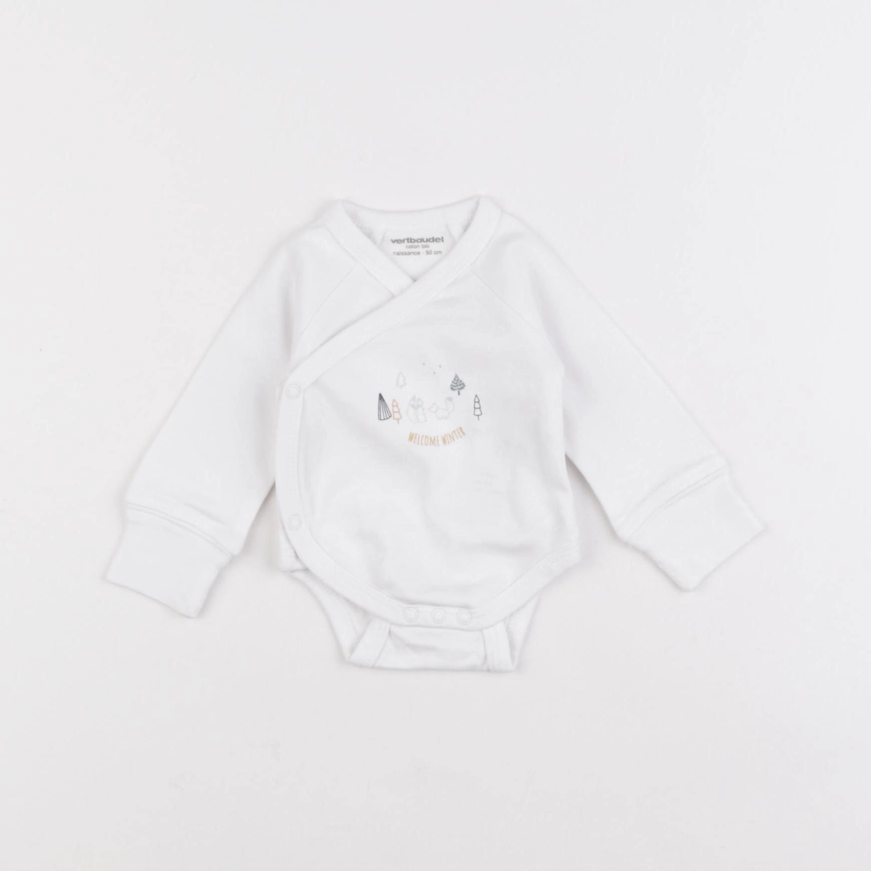 Vertbaudet - body blanc - 0 mois