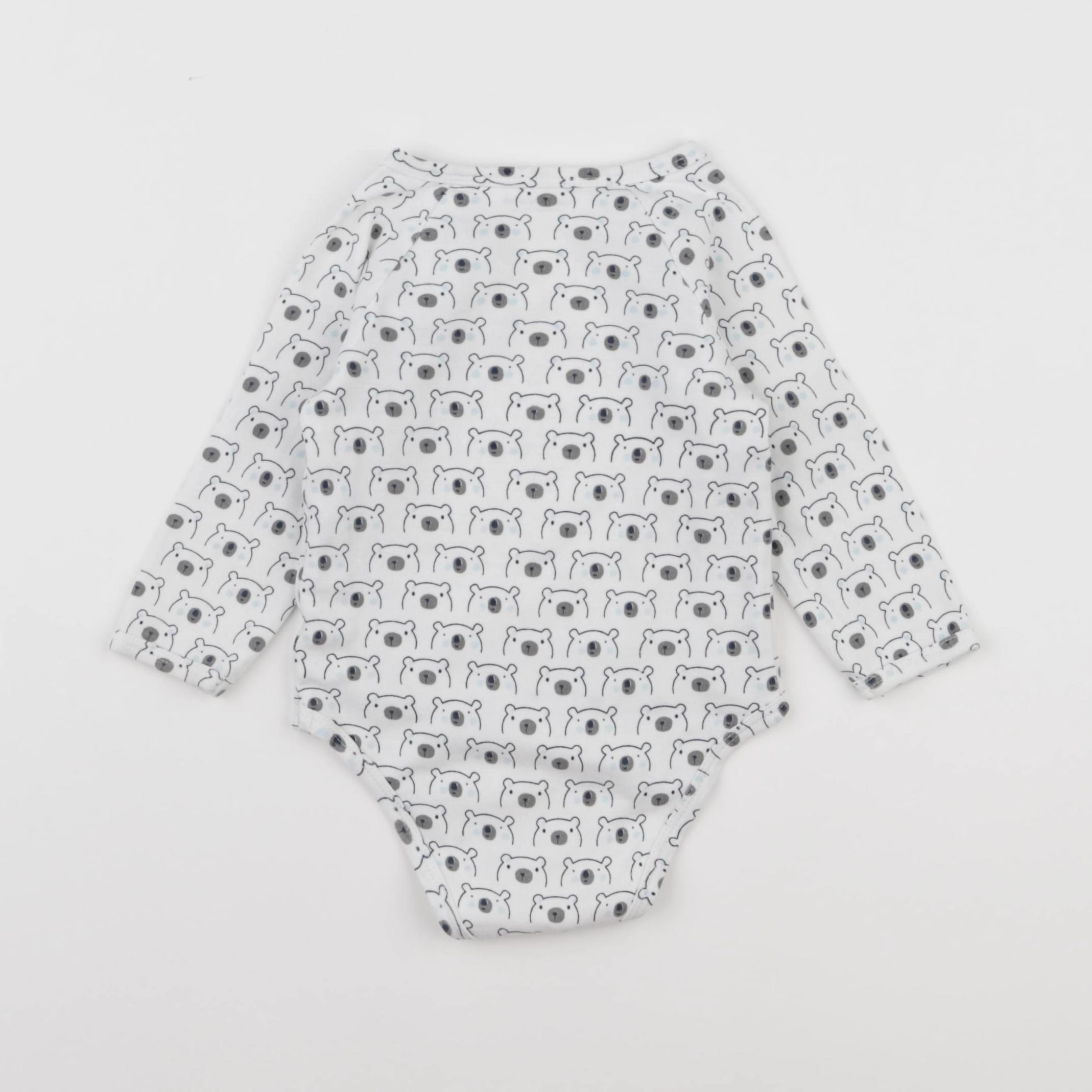 Vertbaudet - body blanc, bleu - 12 mois