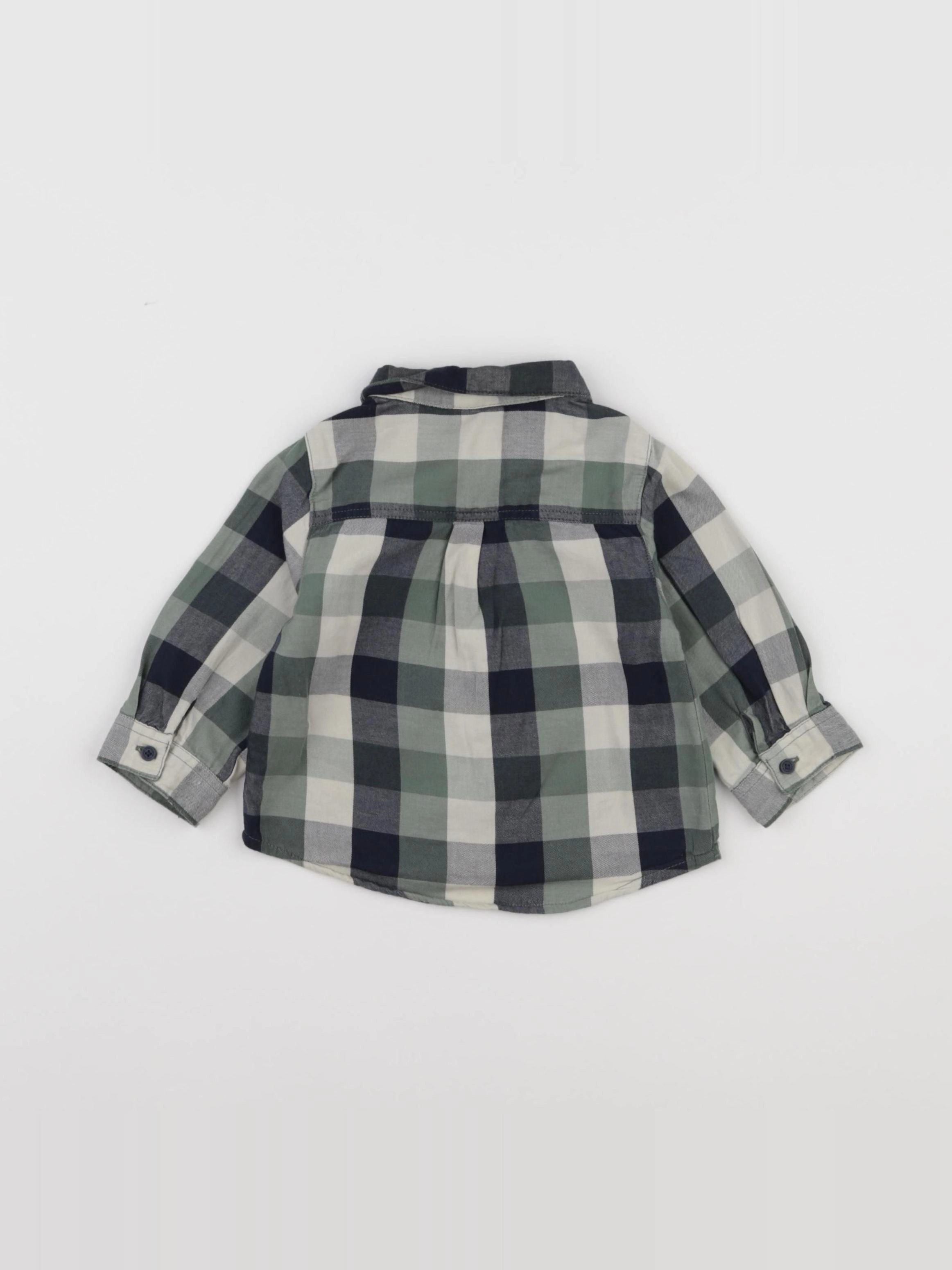 Tape à l'oeil - chemise bleu, vert - 9 mois