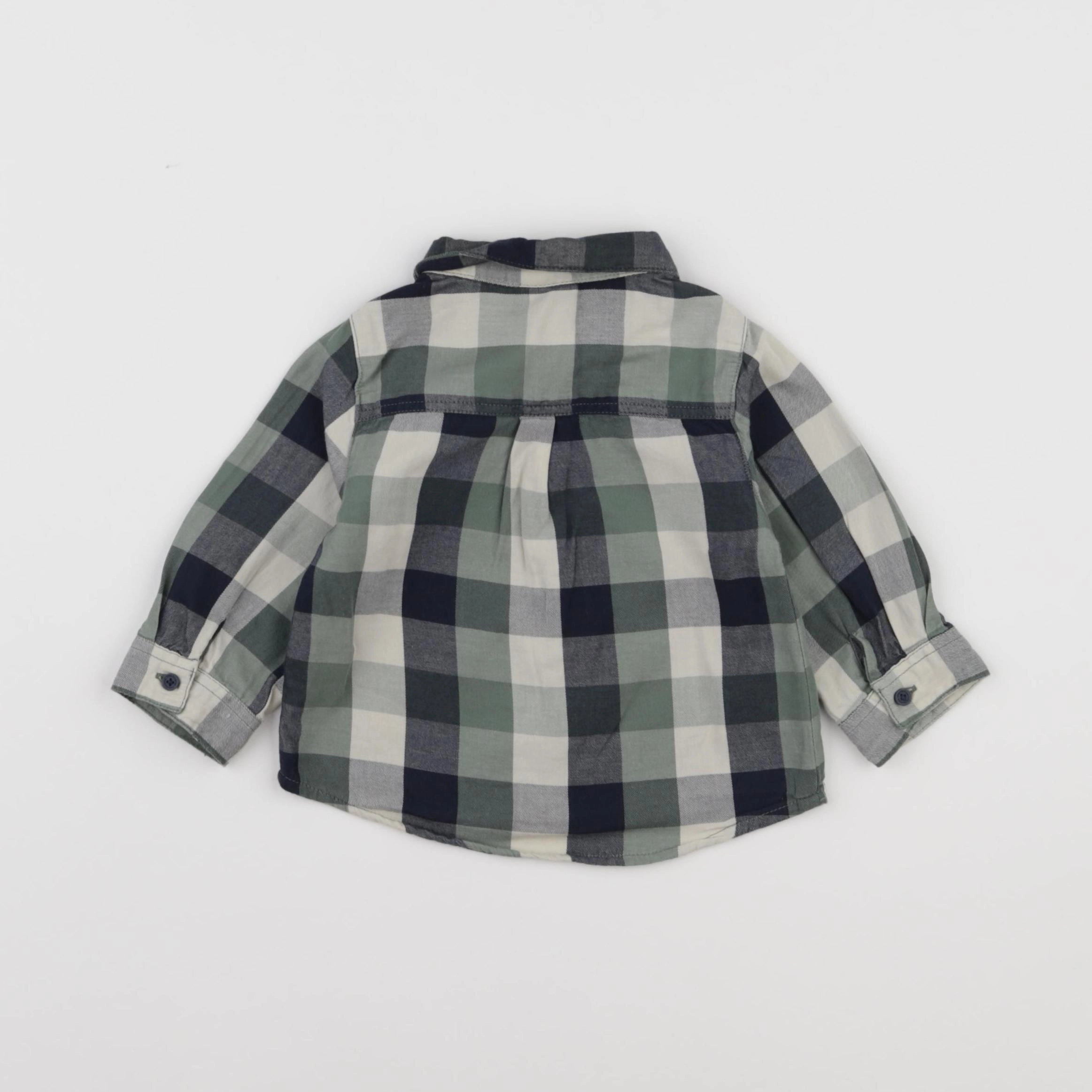 Tape à l'oeil - chemise bleu, vert - 9 mois
