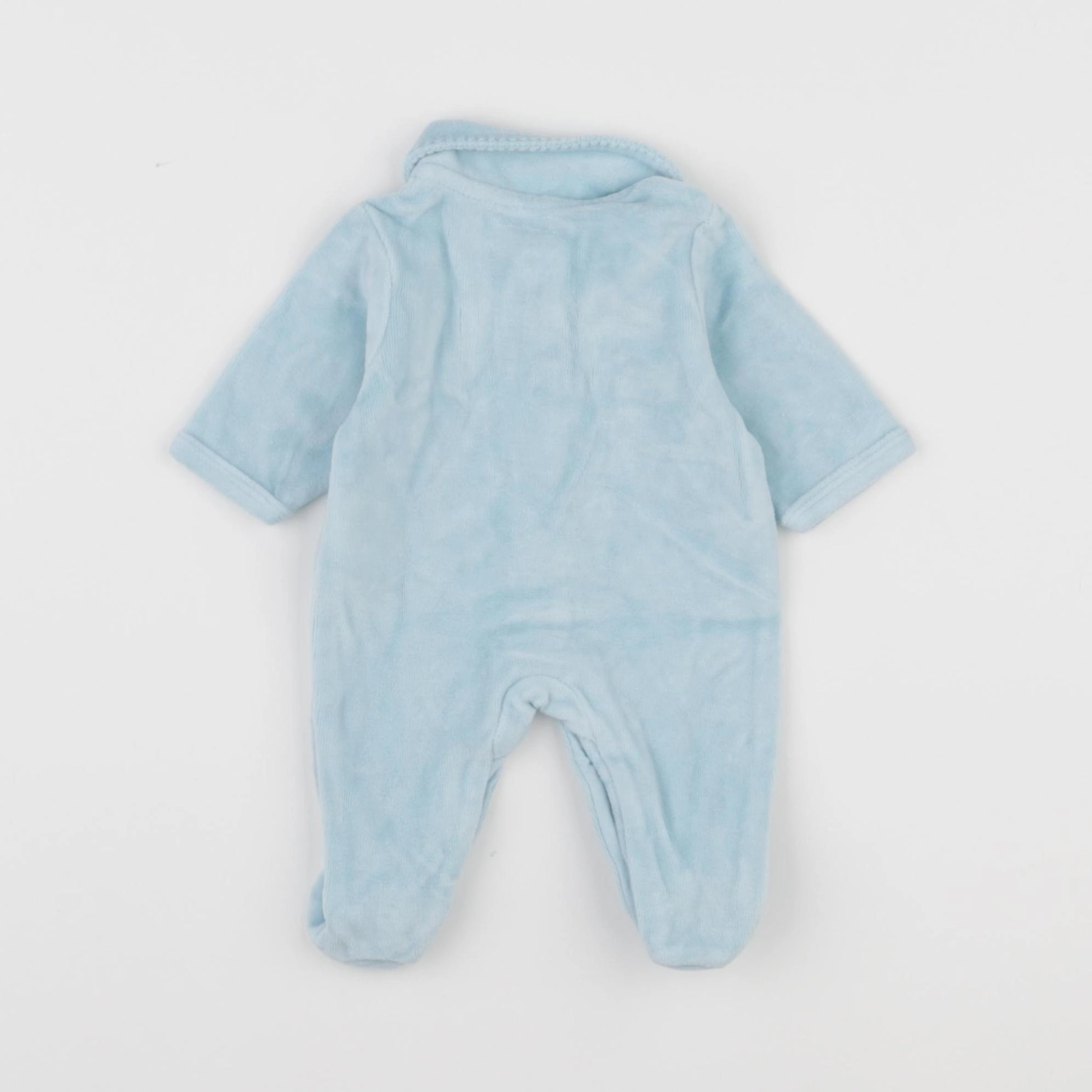 Vertbaudet - pyjama velours bleu - 0 mois
