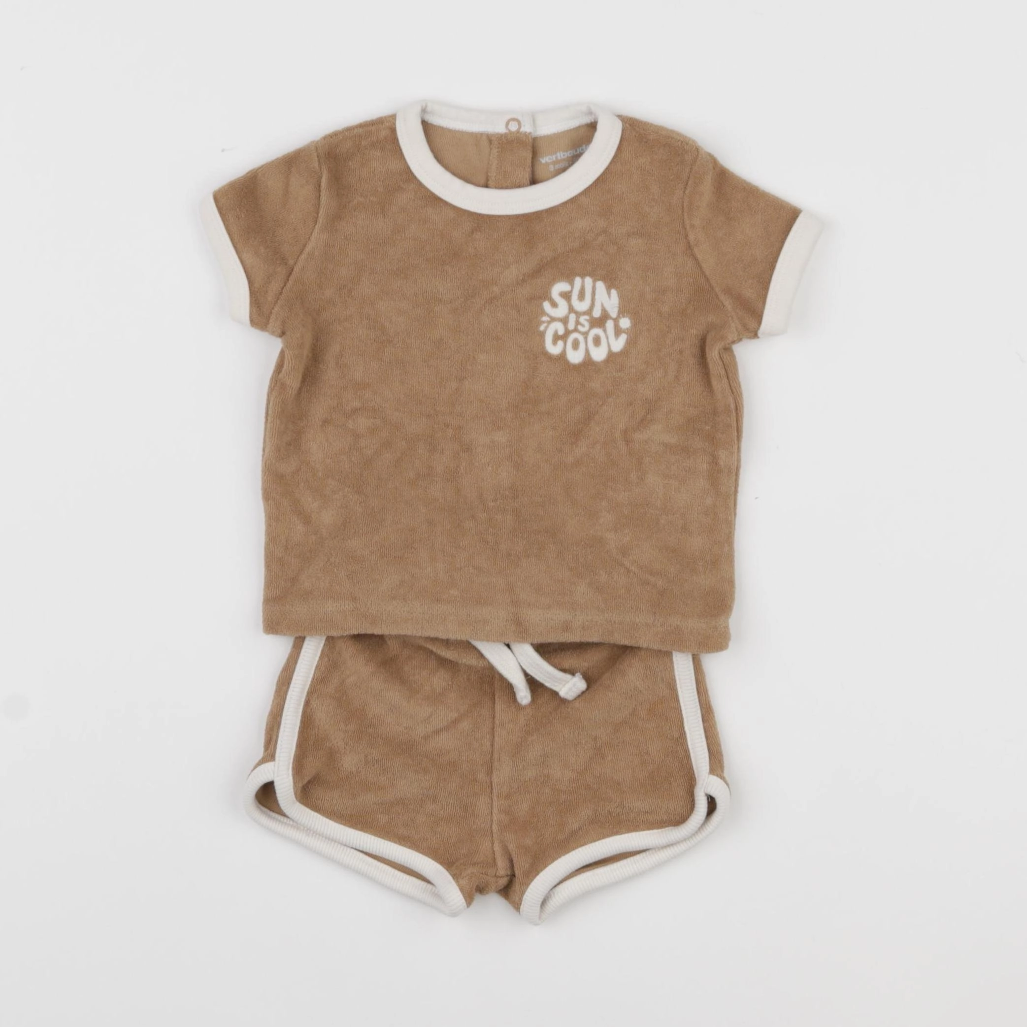 Vertbaudet - ensemble marron - 3 mois