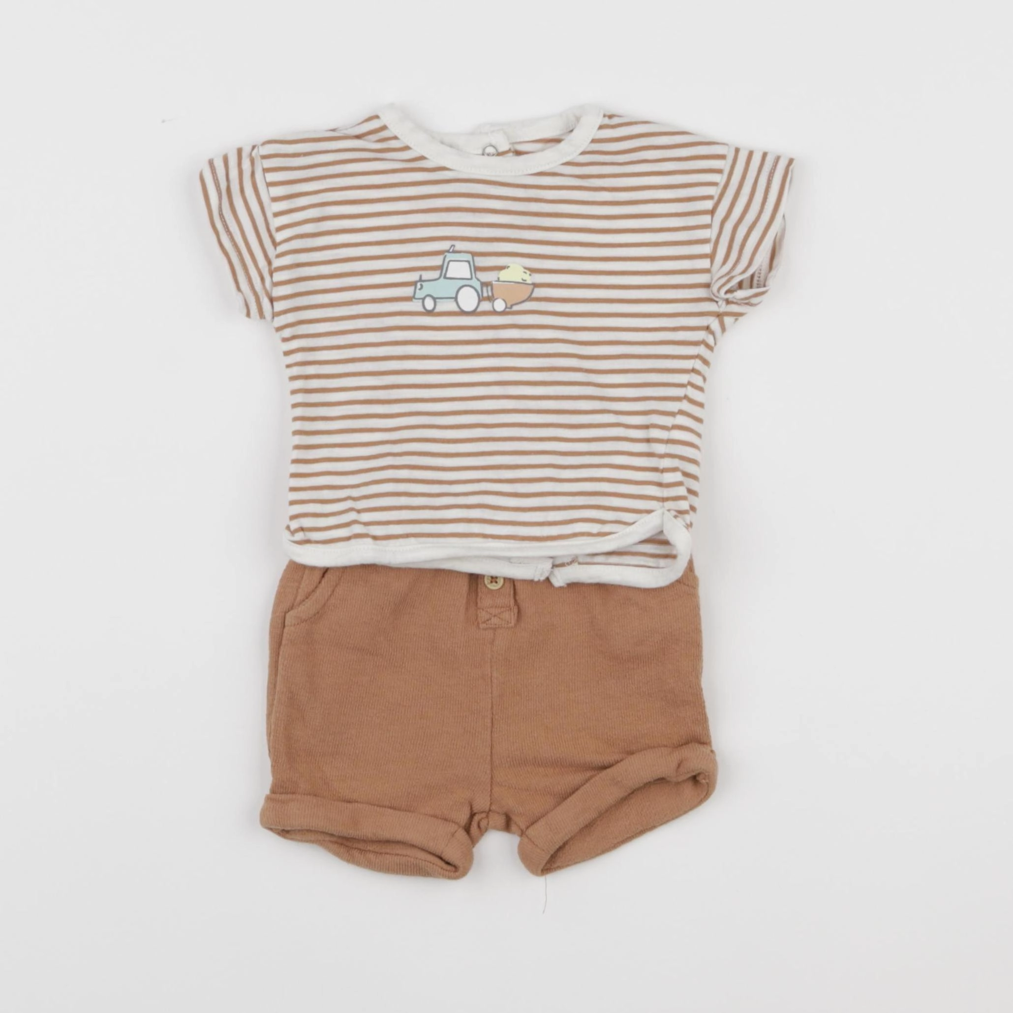 Vertbaudet - ensemble marron - 3 mois