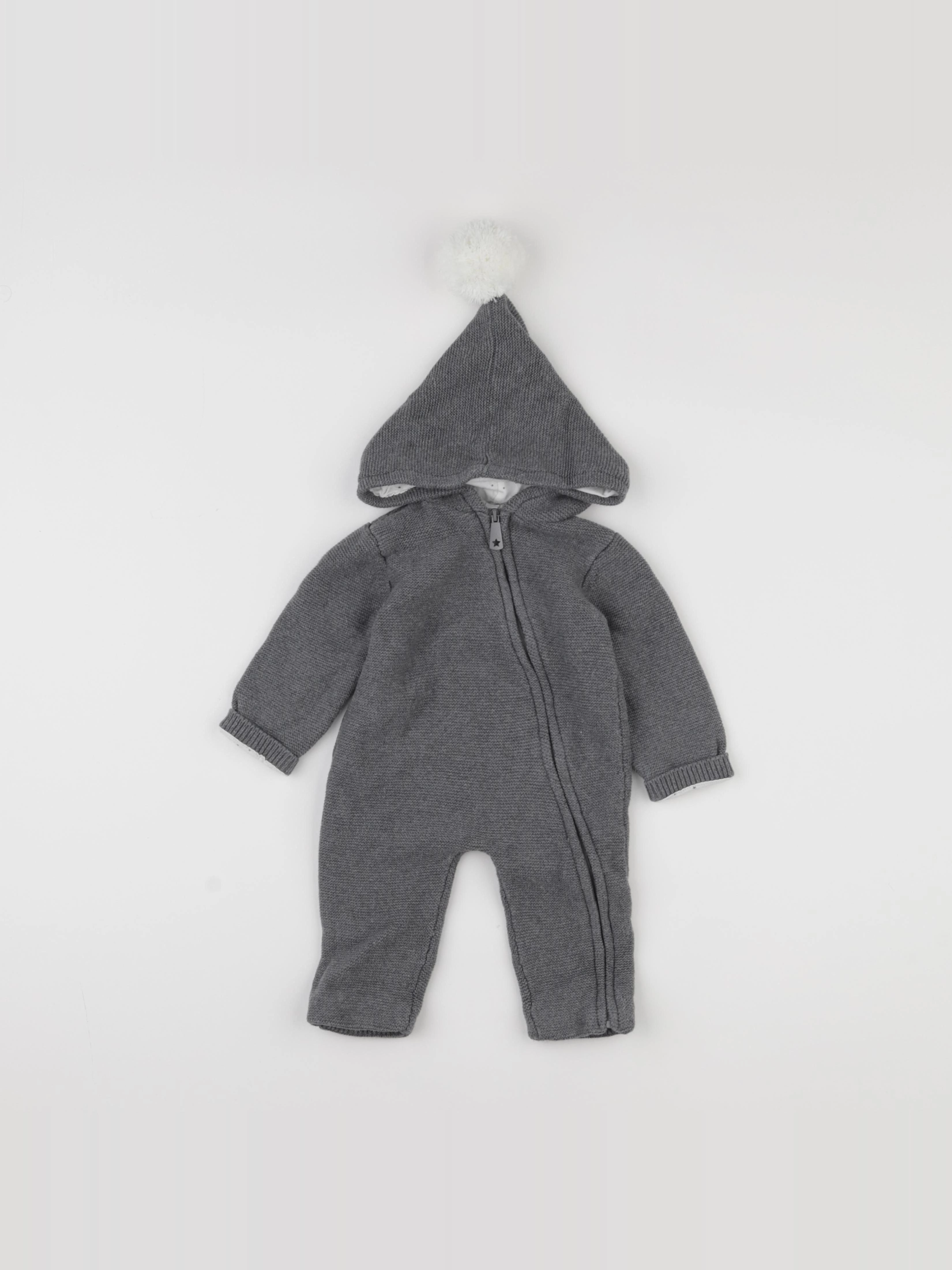 Vertbaudet - combinaison gris - 6 mois