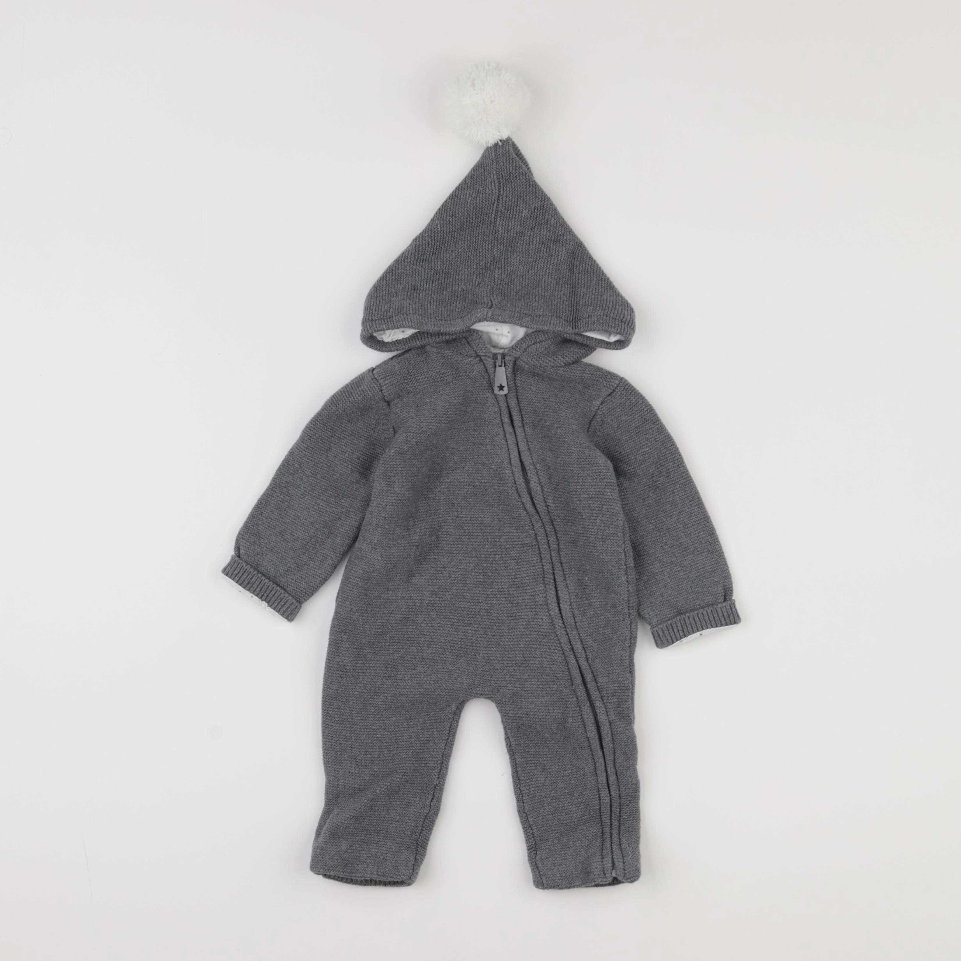Vertbaudet - combinaison gris - 6 mois