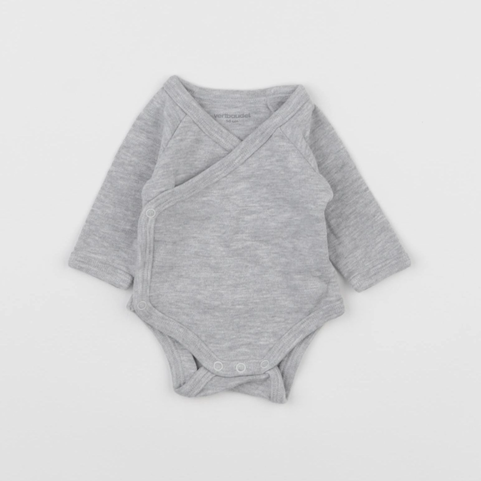 Vertbaudet - body gris - 0 mois