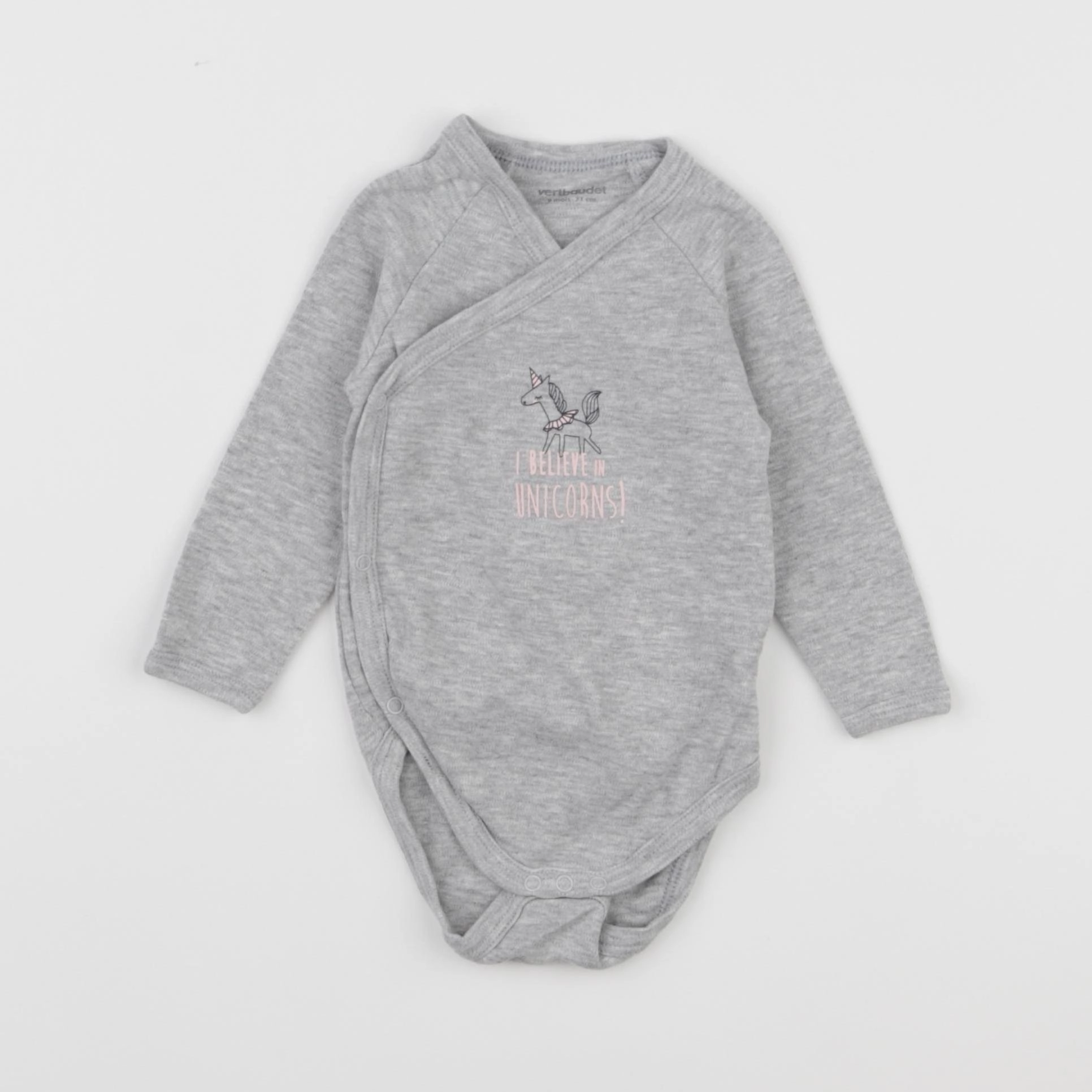 Vertbaudet - body gris - 9 mois